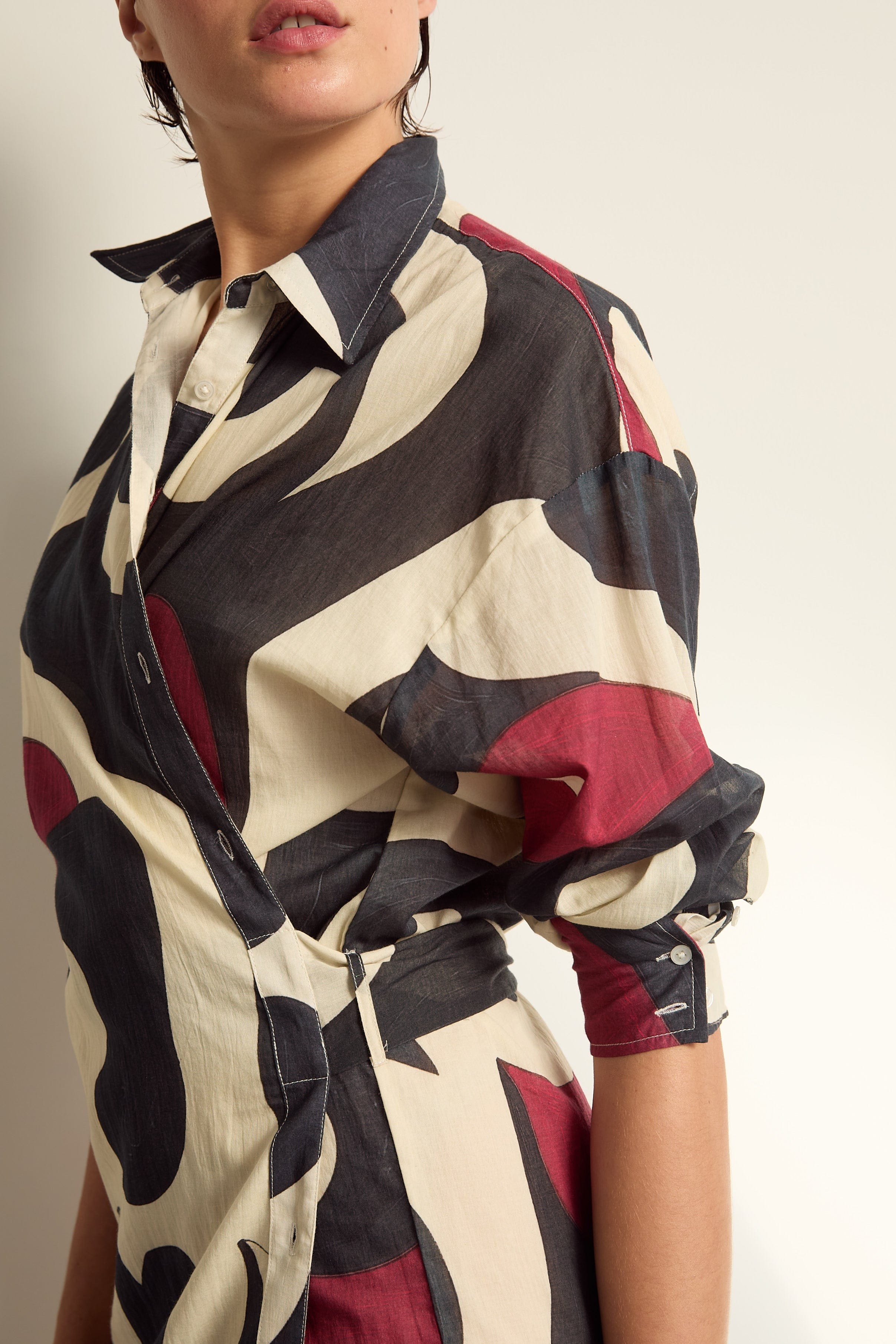 ROBE LILY IMPRIME RODEO - BLACK