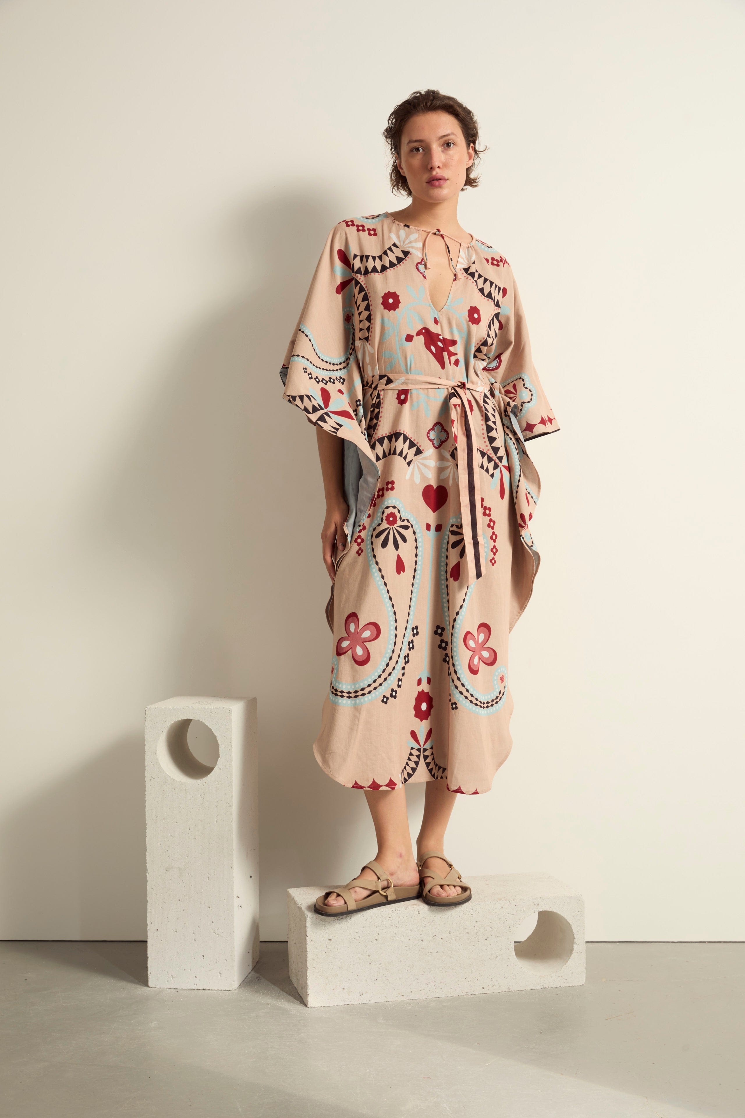 ROBE SABRINA IMPRIME BLOSSOM - PASTEL ROSE