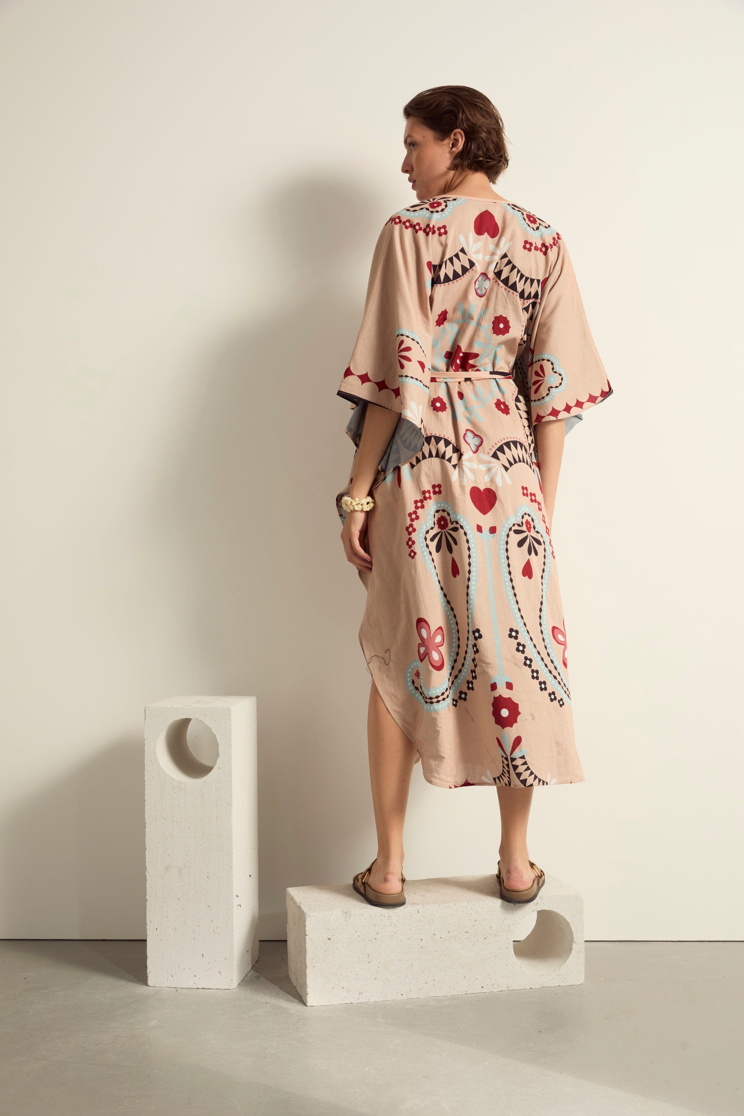 ROBE SABRINA IMPRIME BLOSSOM - PASTEL ROSE