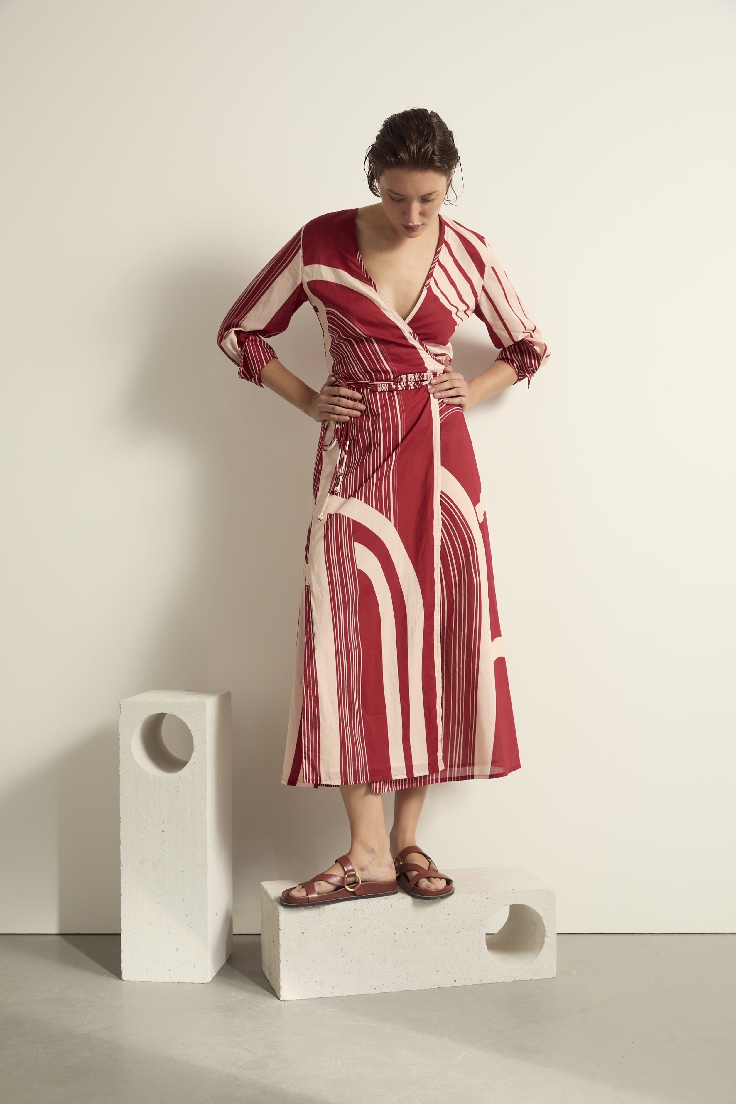 ROBE LISE IMPRIME CAROUSEL - POMPEI RED
