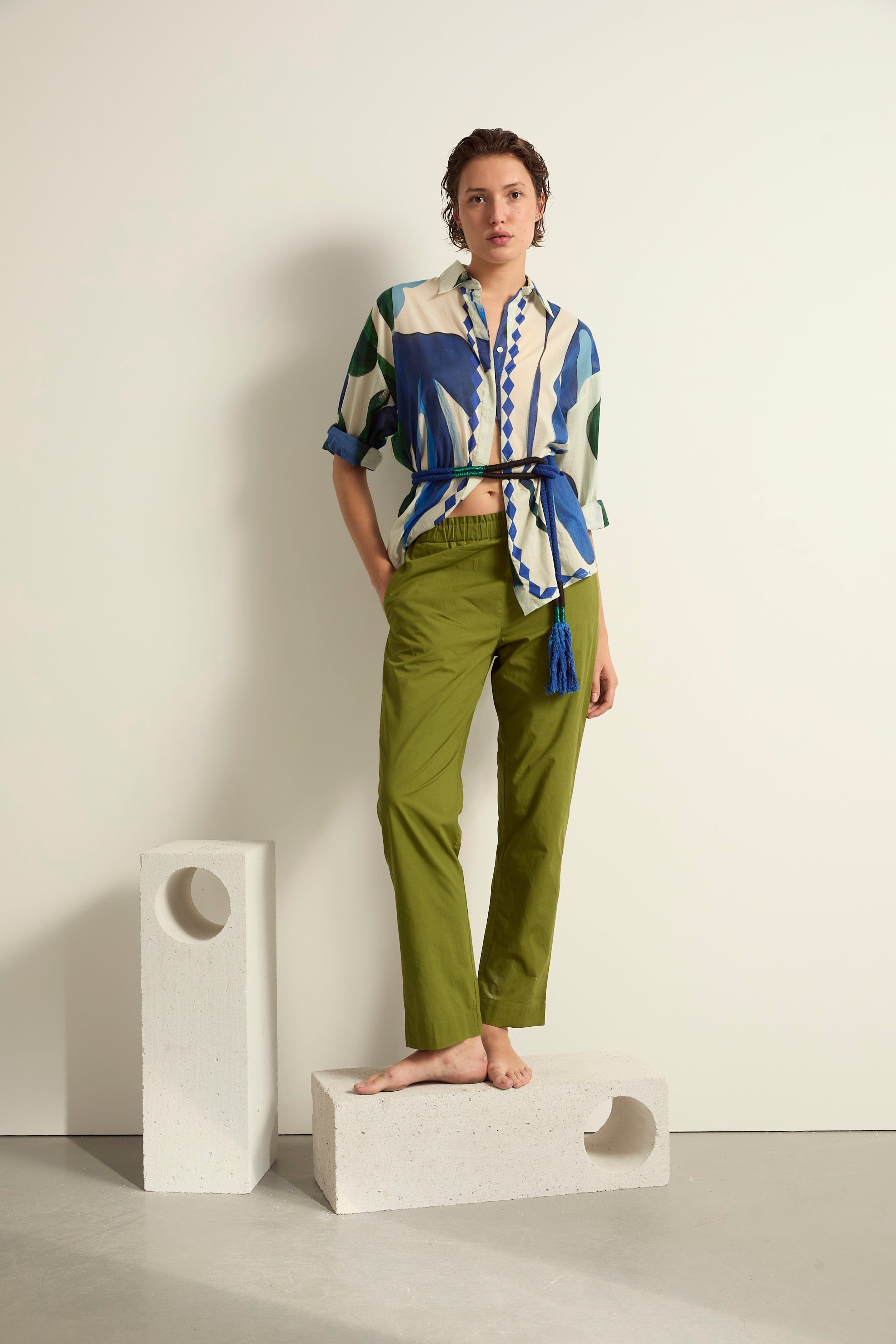 PANTALON ANGIE POP - GREEN TEA