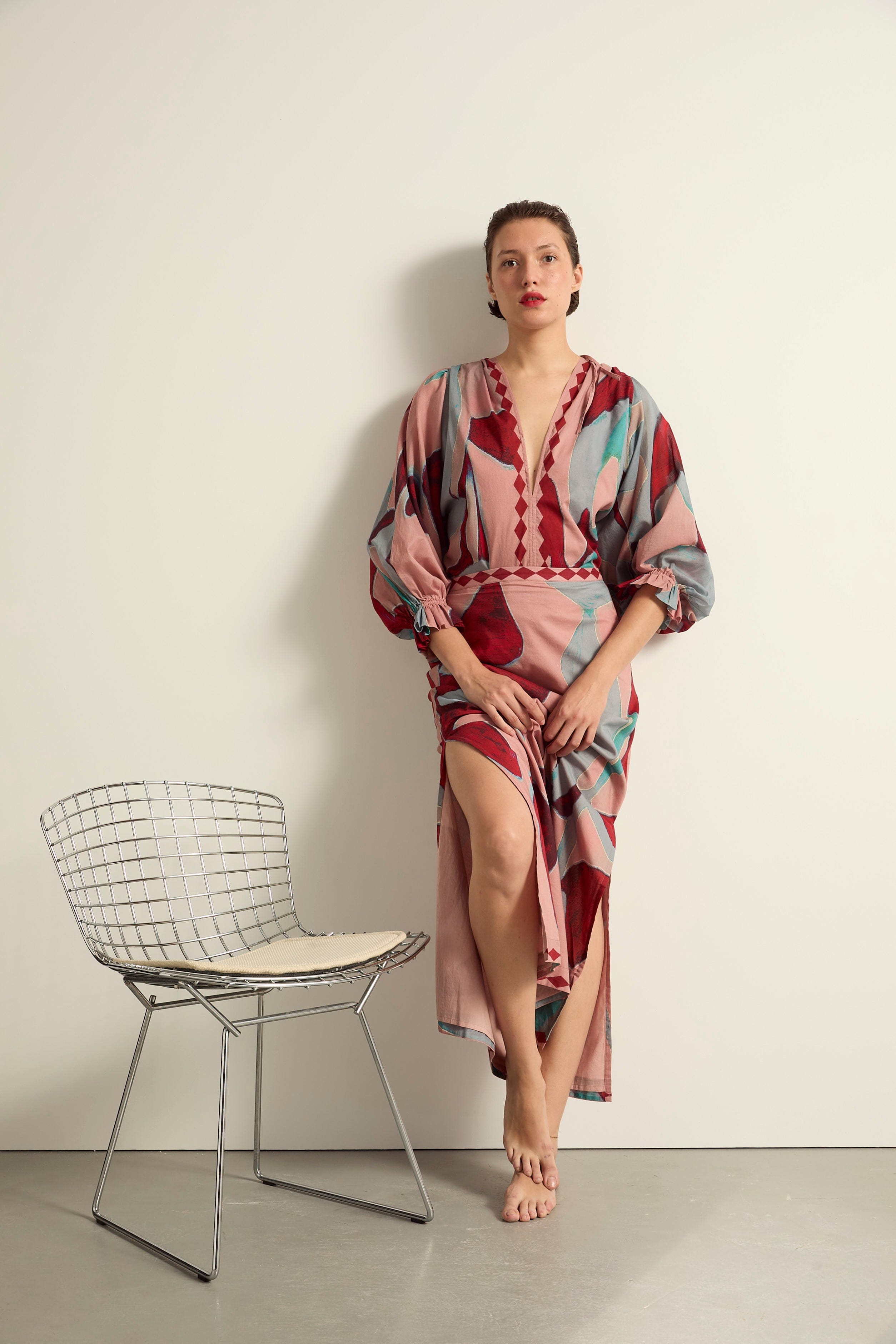 TOP DIVYA DOS NU IMPRIME CACTUS - DUSTY PINK