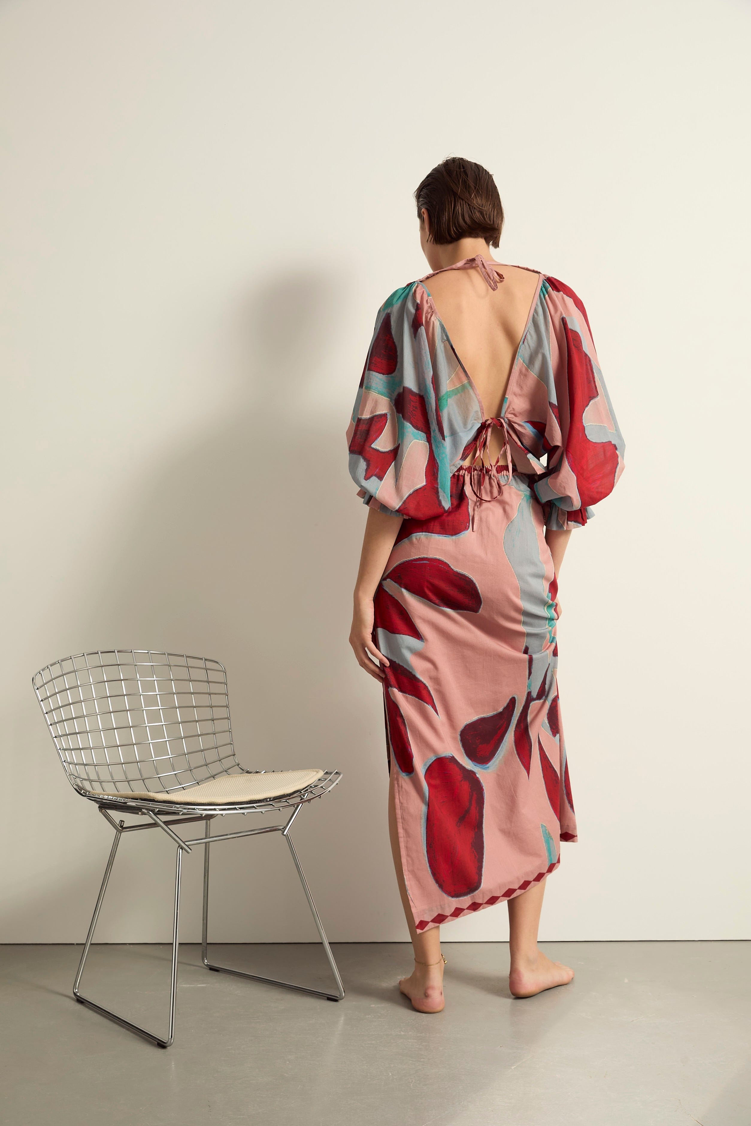 TOP DIVYA DOS NU IMPRIME CACTUS - DUSTY PINK