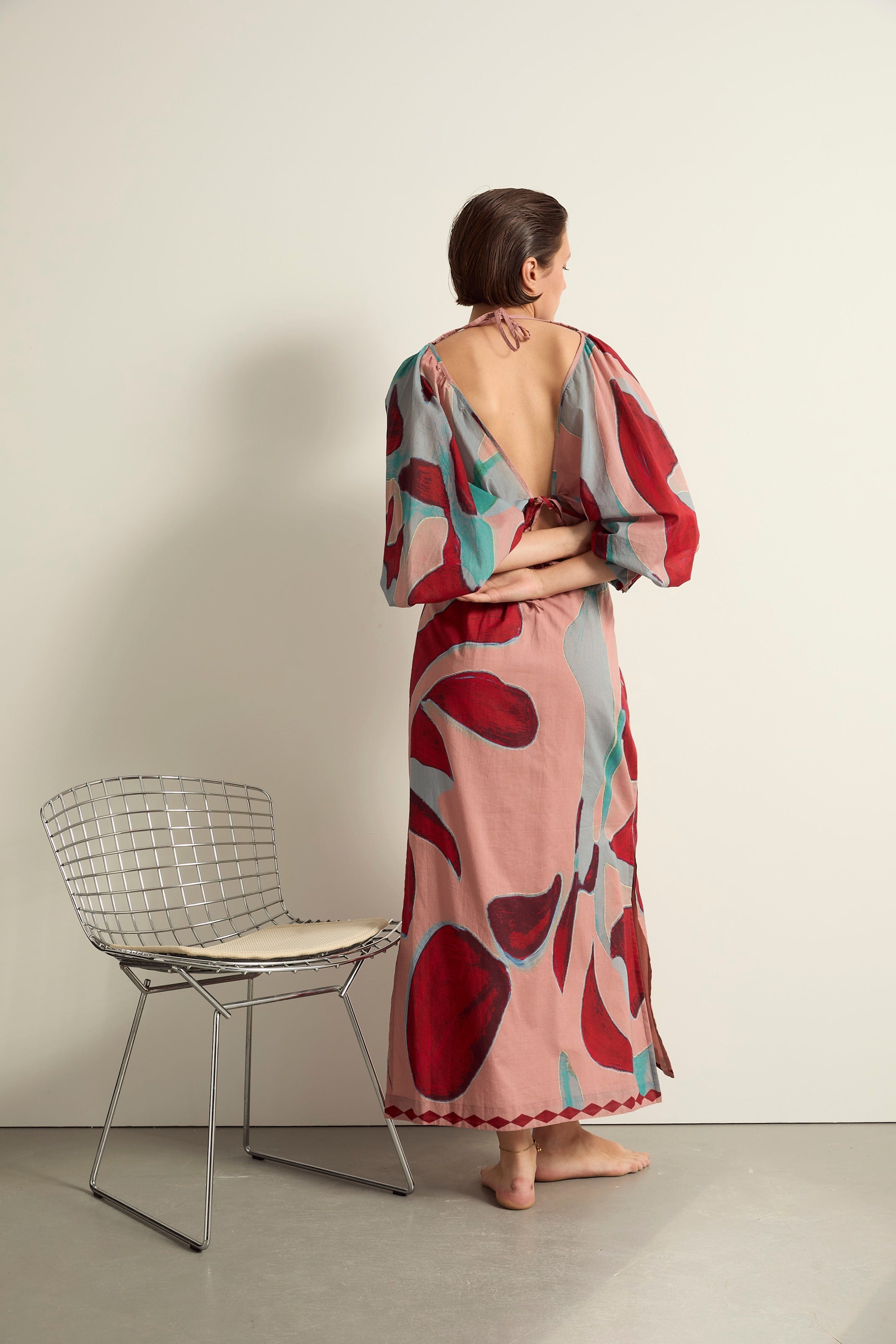 JUPE MELINDA IMPRIME CACTUS - DUSTY PINK