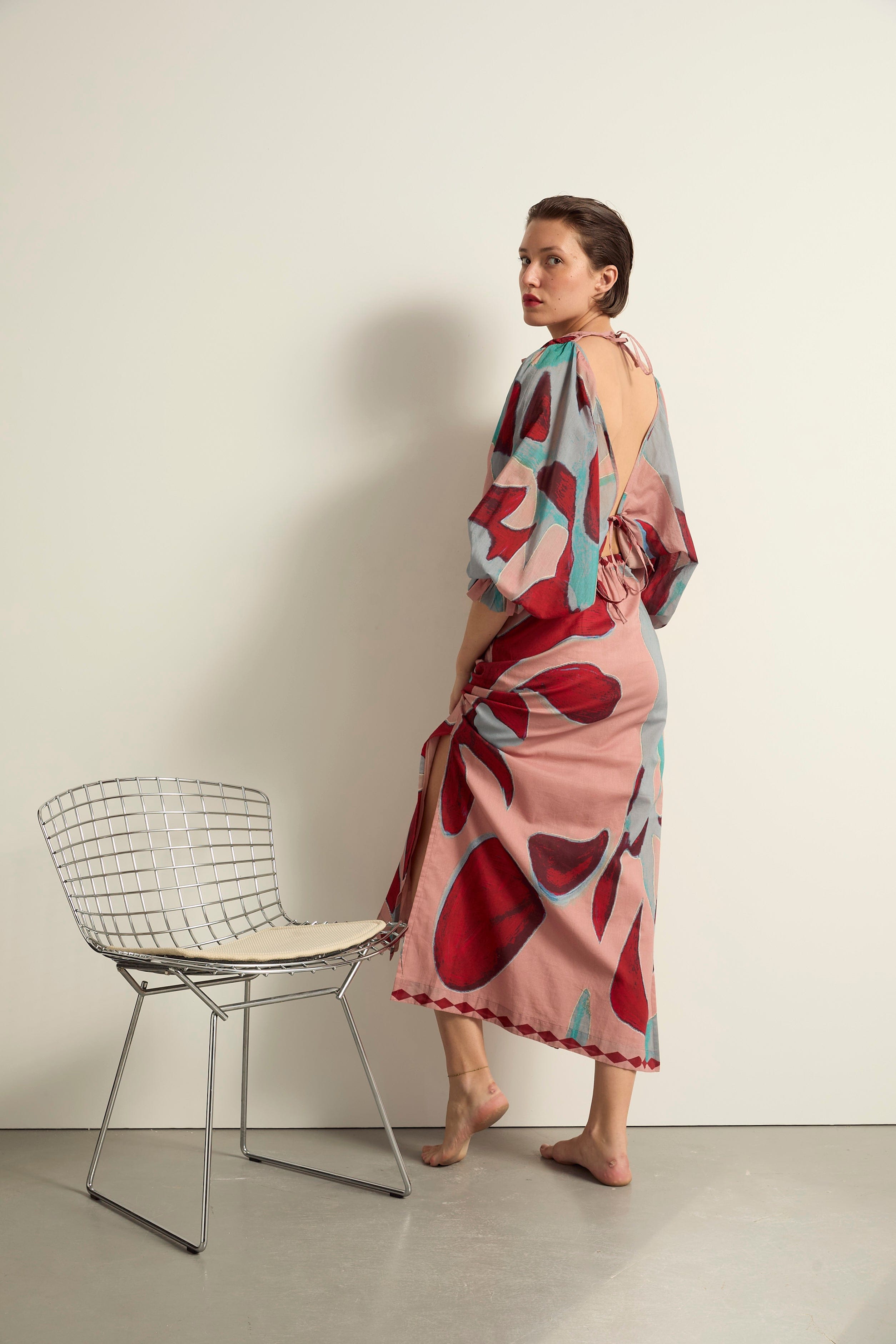 TOP DIVYA DOS NU IMPRIME CACTUS - DUSTY PINK