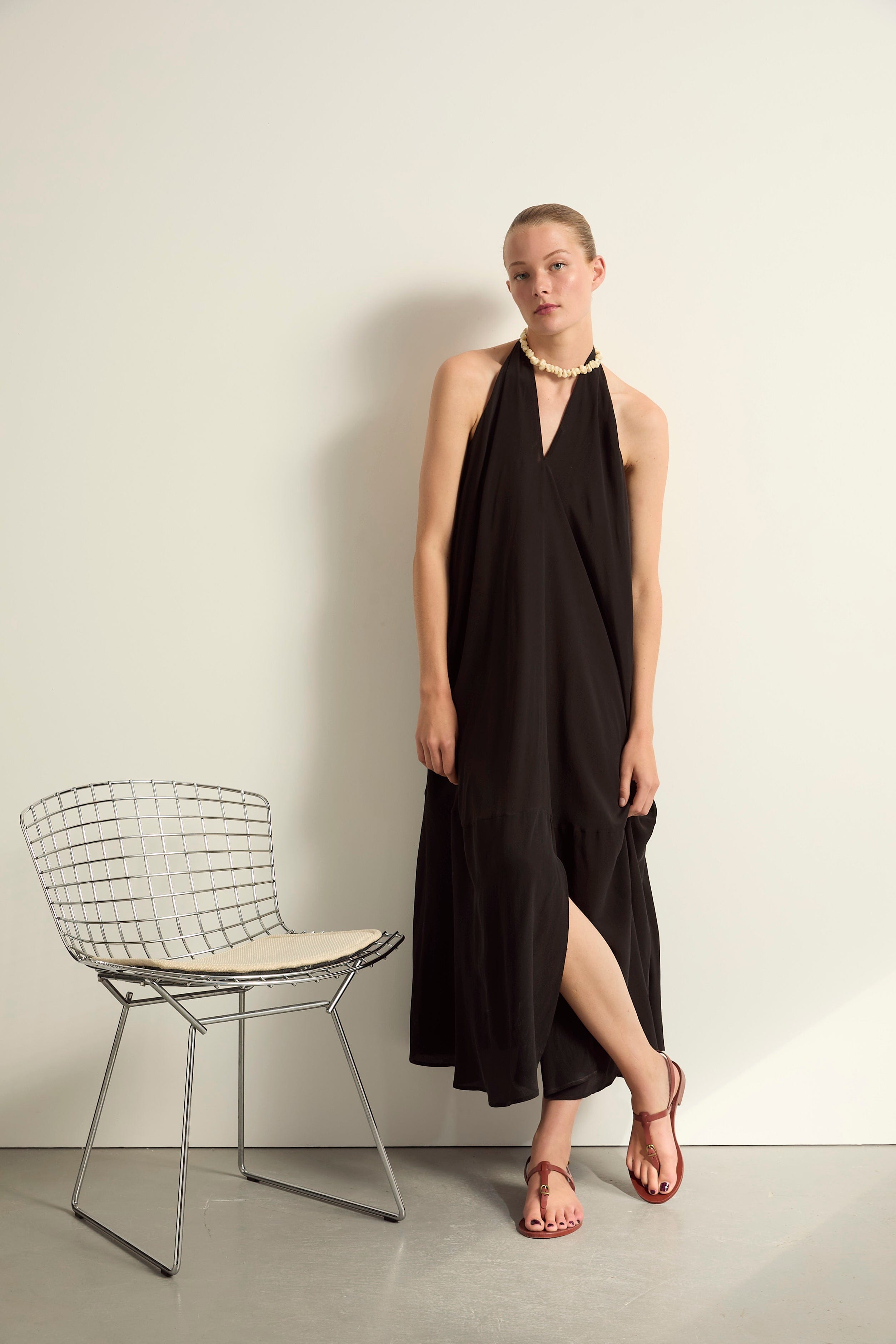 ROBE MIRIANA SOIE - BLACK
