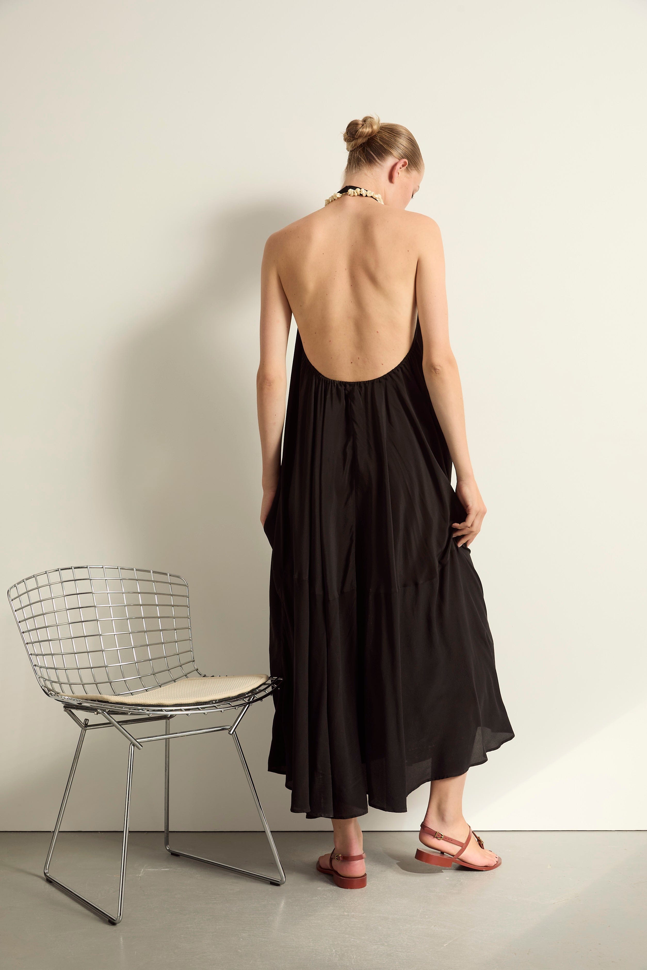 ROBE MIRIANA SOIE - BLACK