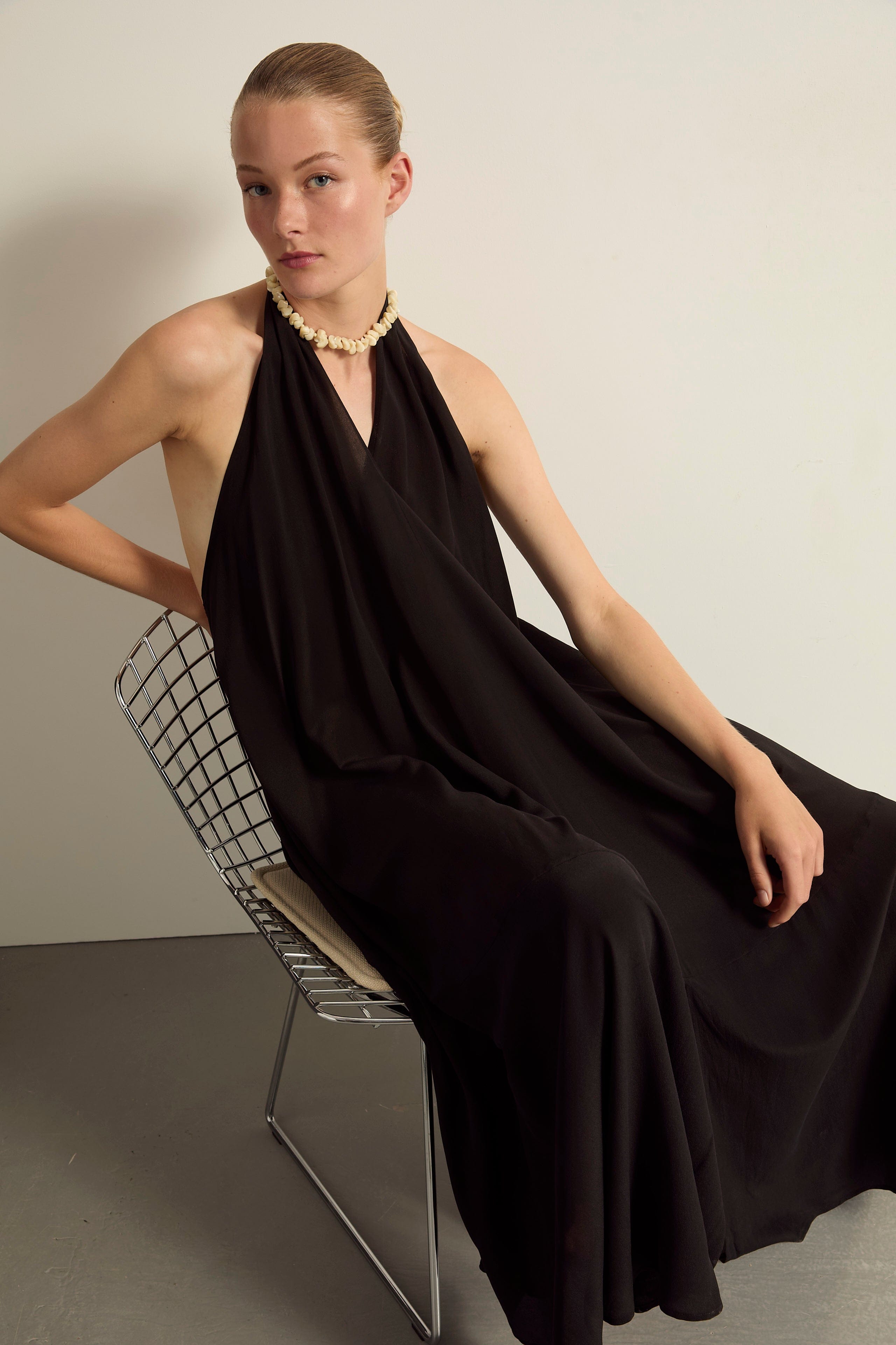 ROBE MIRIANA SOIE - BLACK
