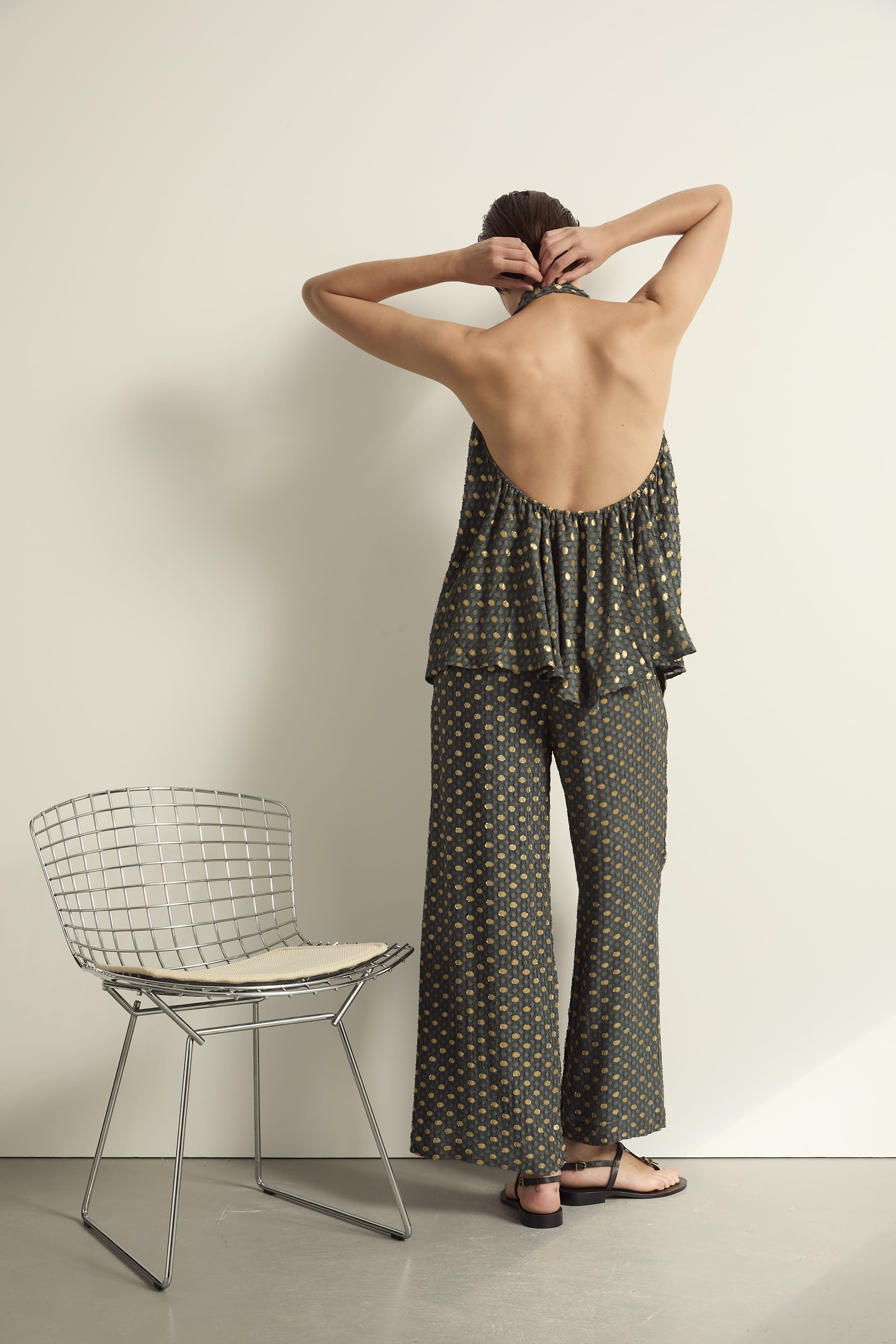 TOP MIMI LUREX PLUMETIS - ARDOISE