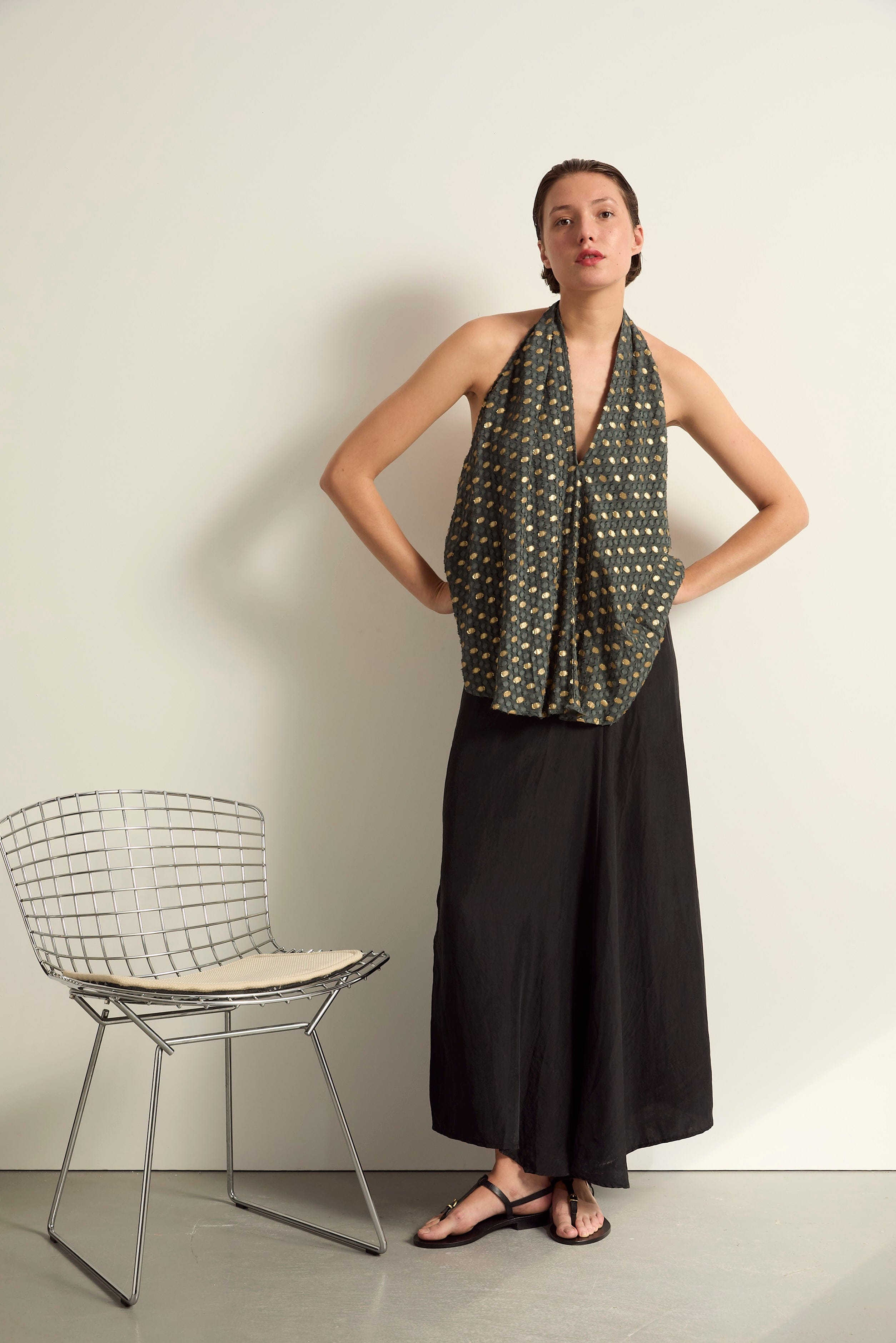 JUPE PAO SOIE LAVÉE - BLACK