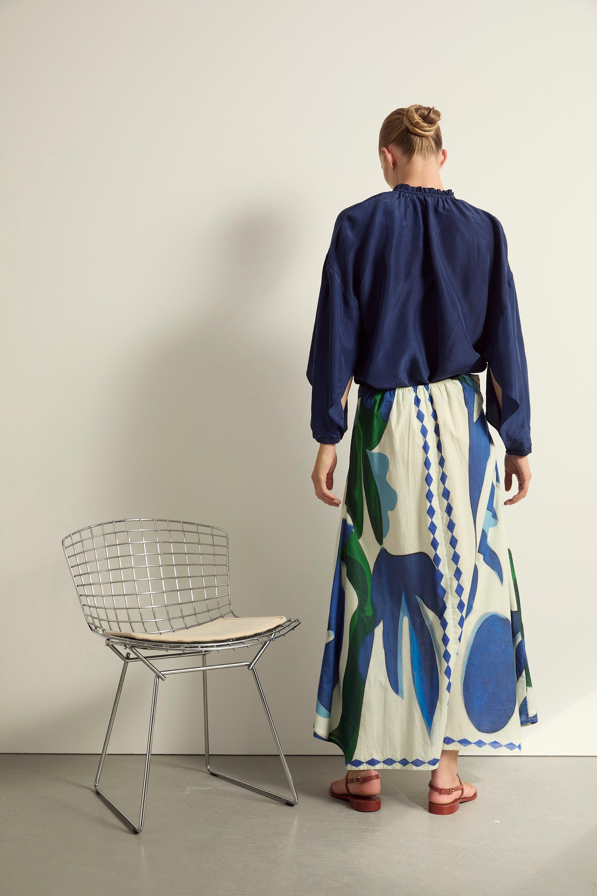JUPE PAO IMPRIME CACTUS - LAPIS BLUE