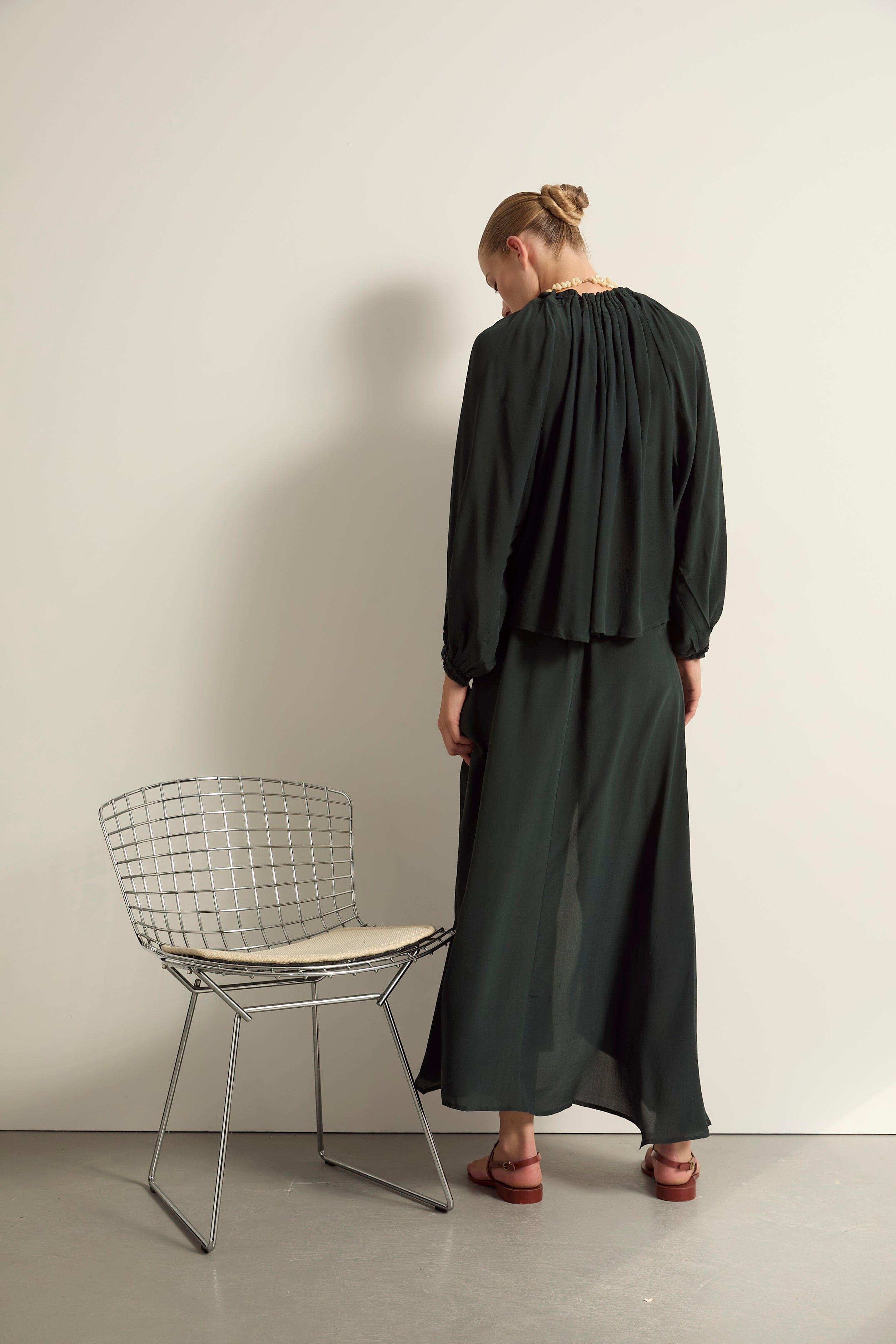 BLOUSE BONO SOIE - ARDOISE