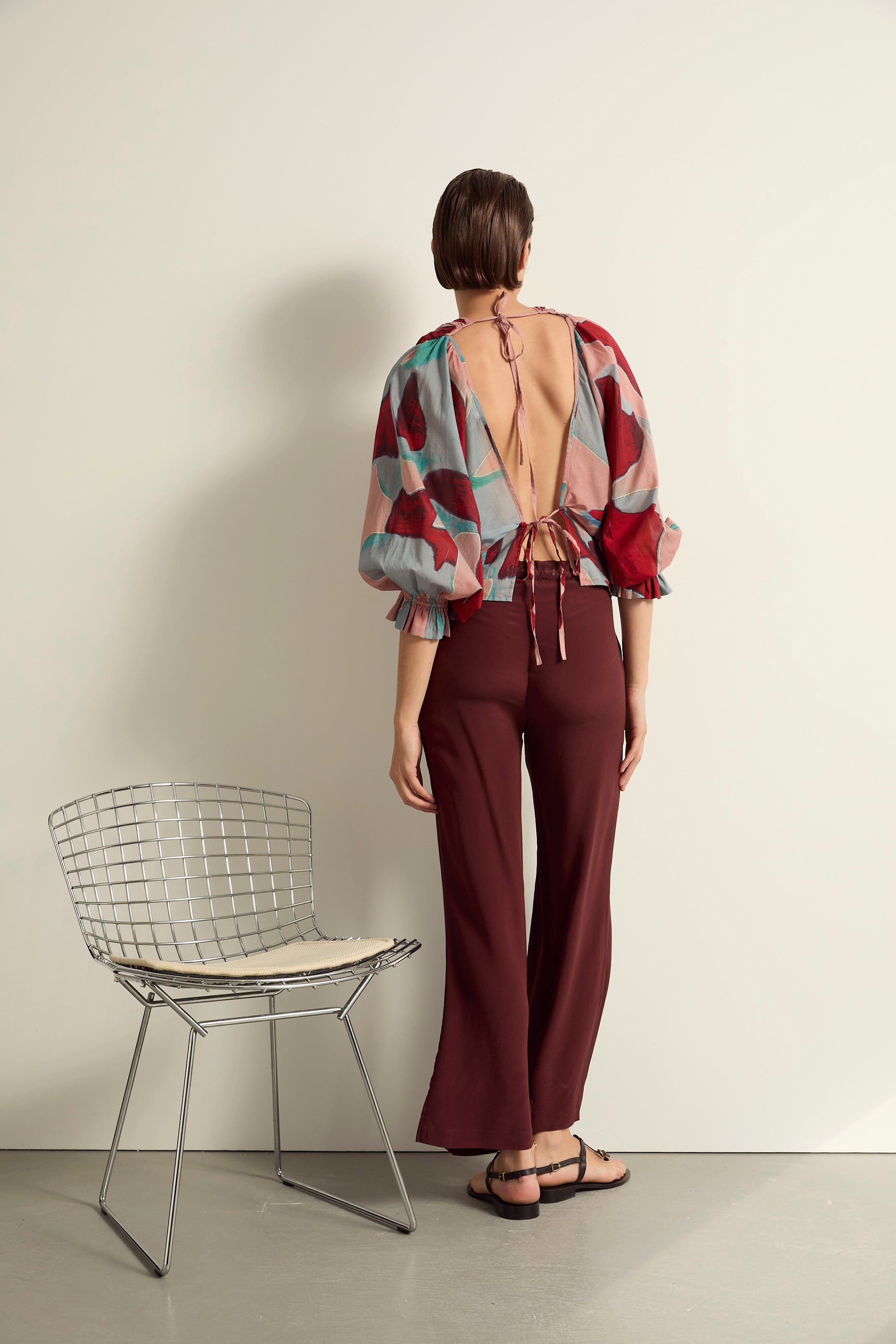 TOP DIVYA DOS NU IMPRIME CACTUS - DUSTY PINK