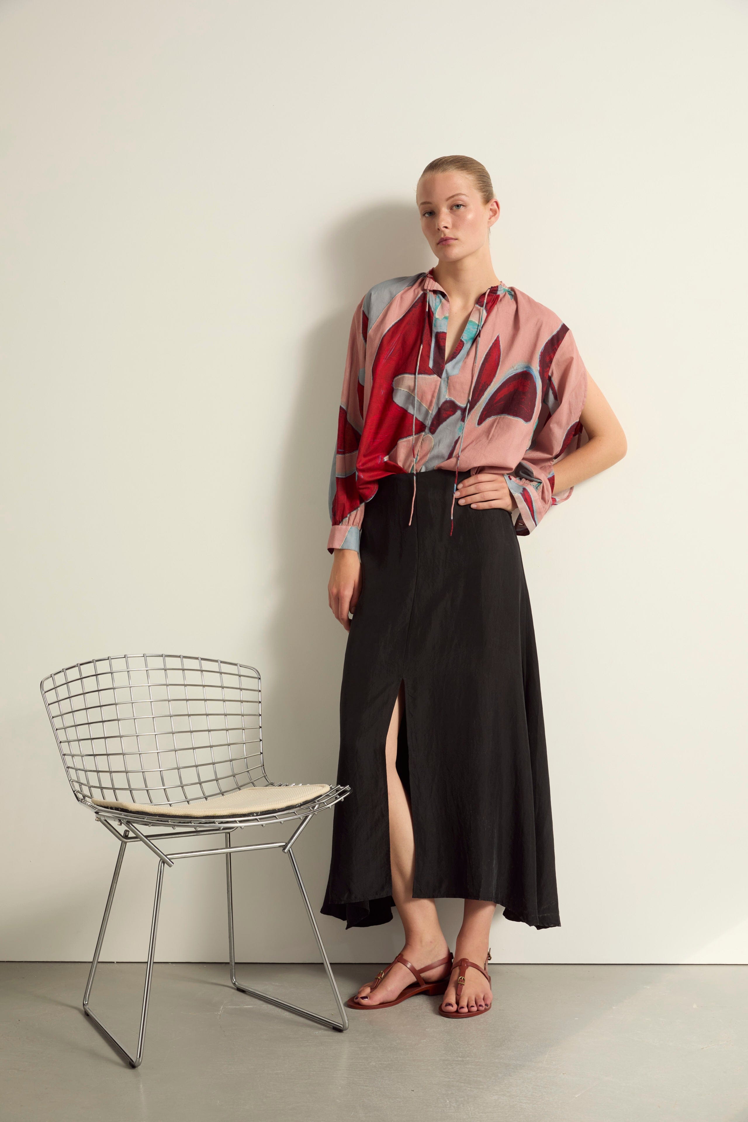 JUPE PAO SOIE LAVÉE - BLACK