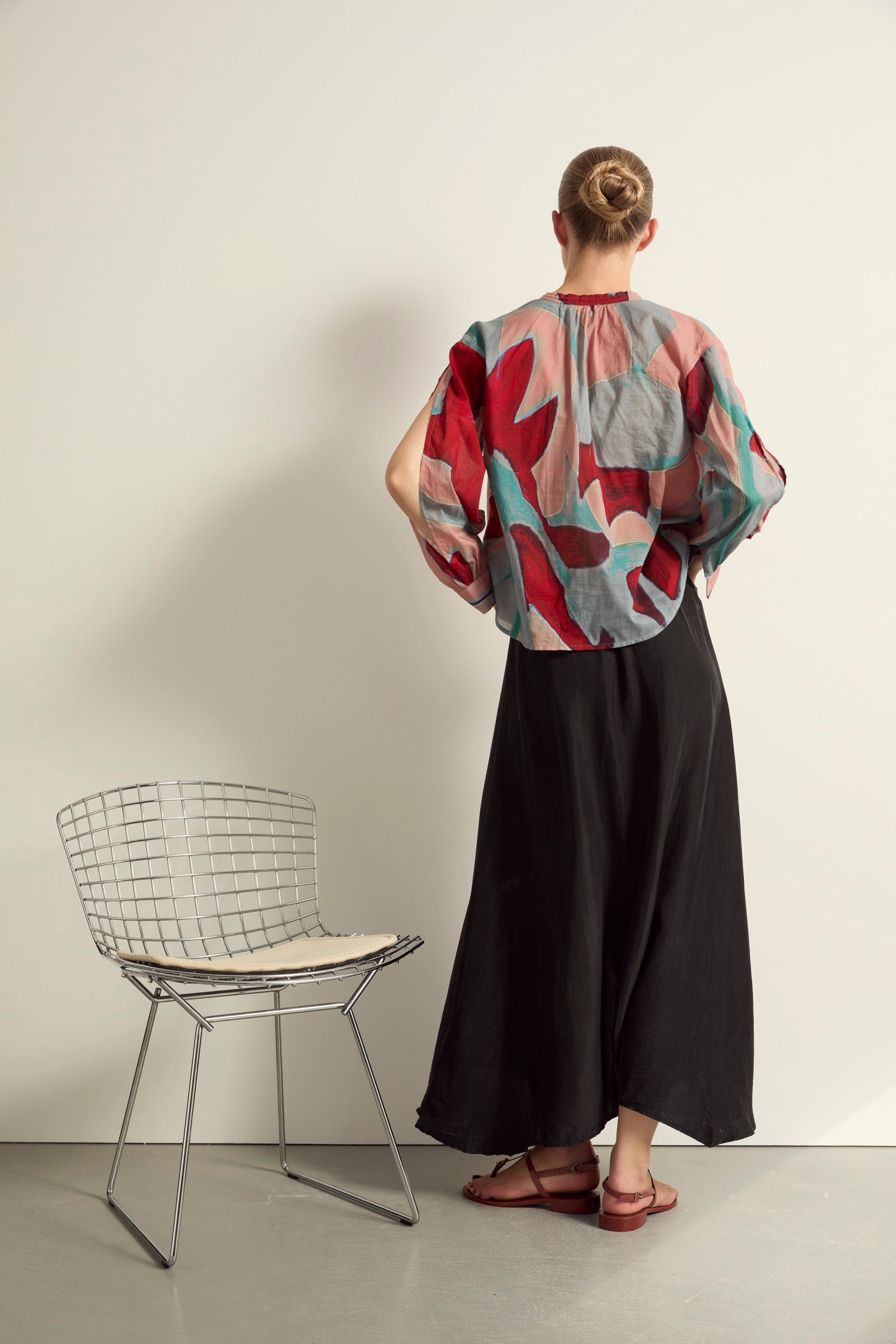 JUPE PAO SOIE LAVÉE - BLACK