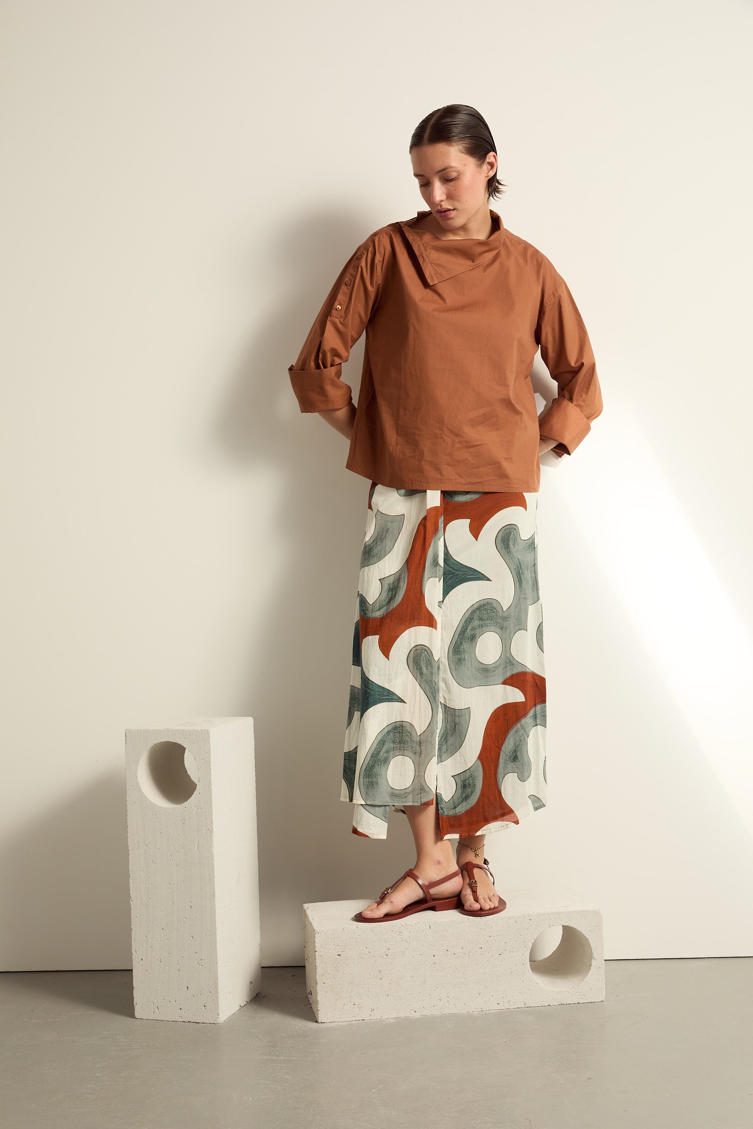 BLOUSE CHRIS - HAVANE BROWN