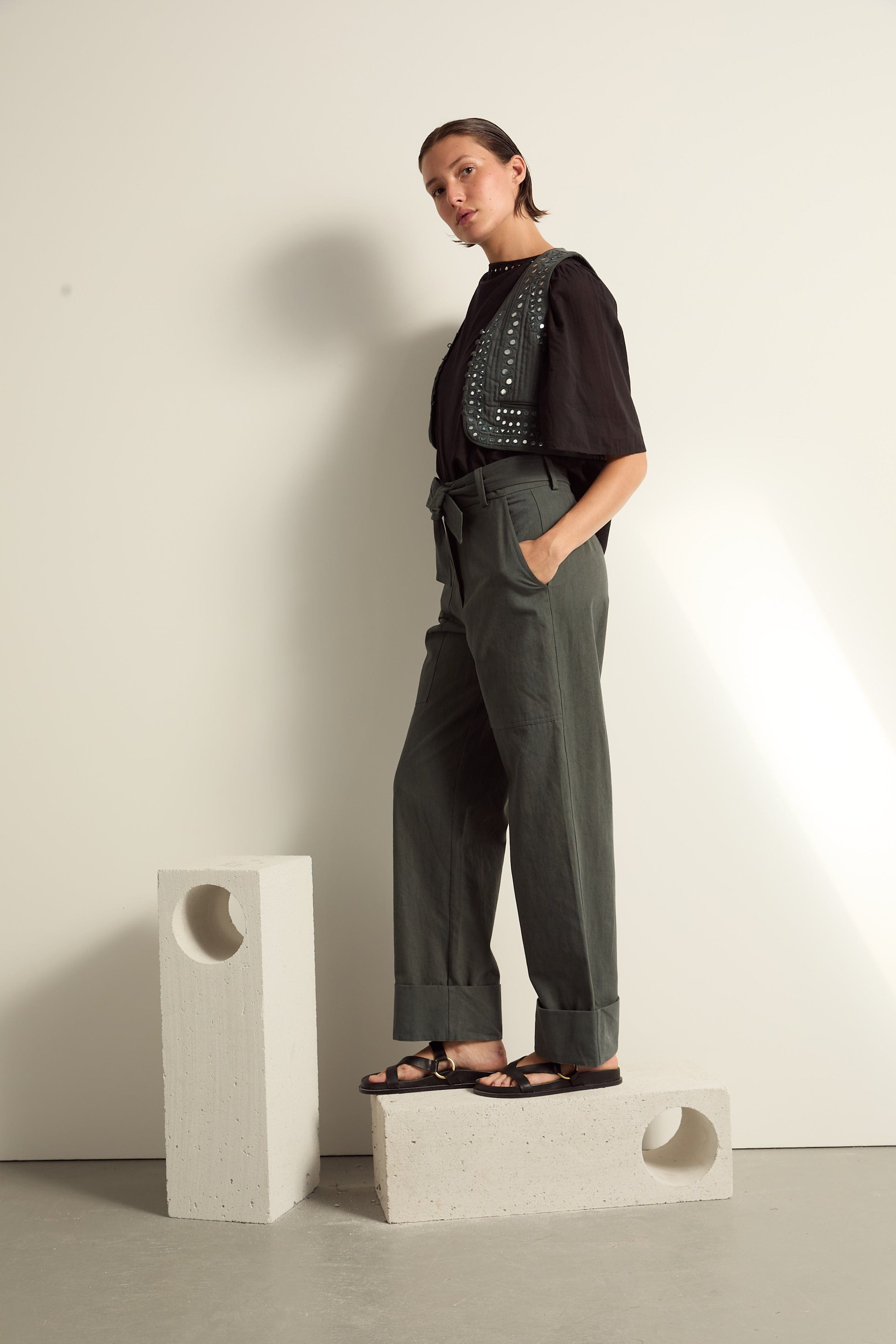 VESTE BOLERO - ARDOISE
