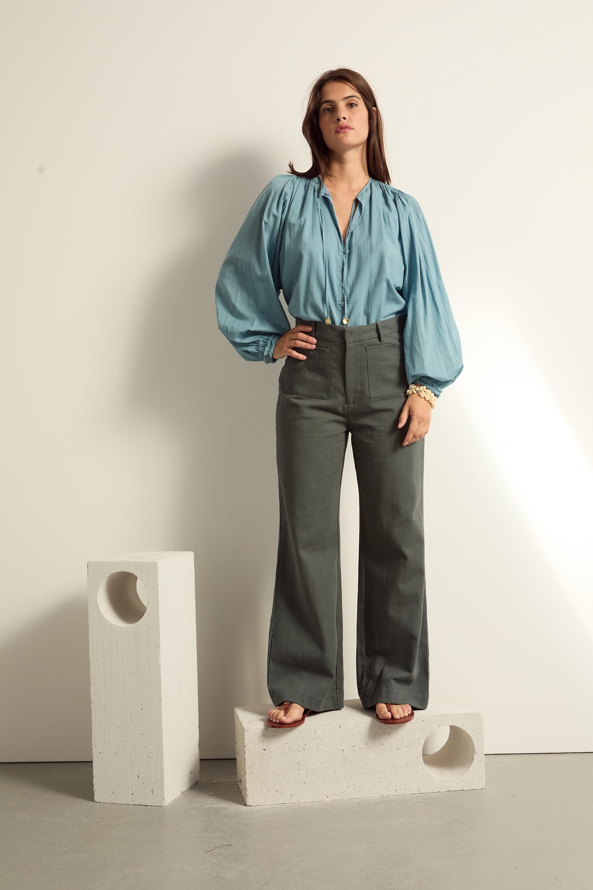 CHEMISE GEORGES - MINERAL BLUE