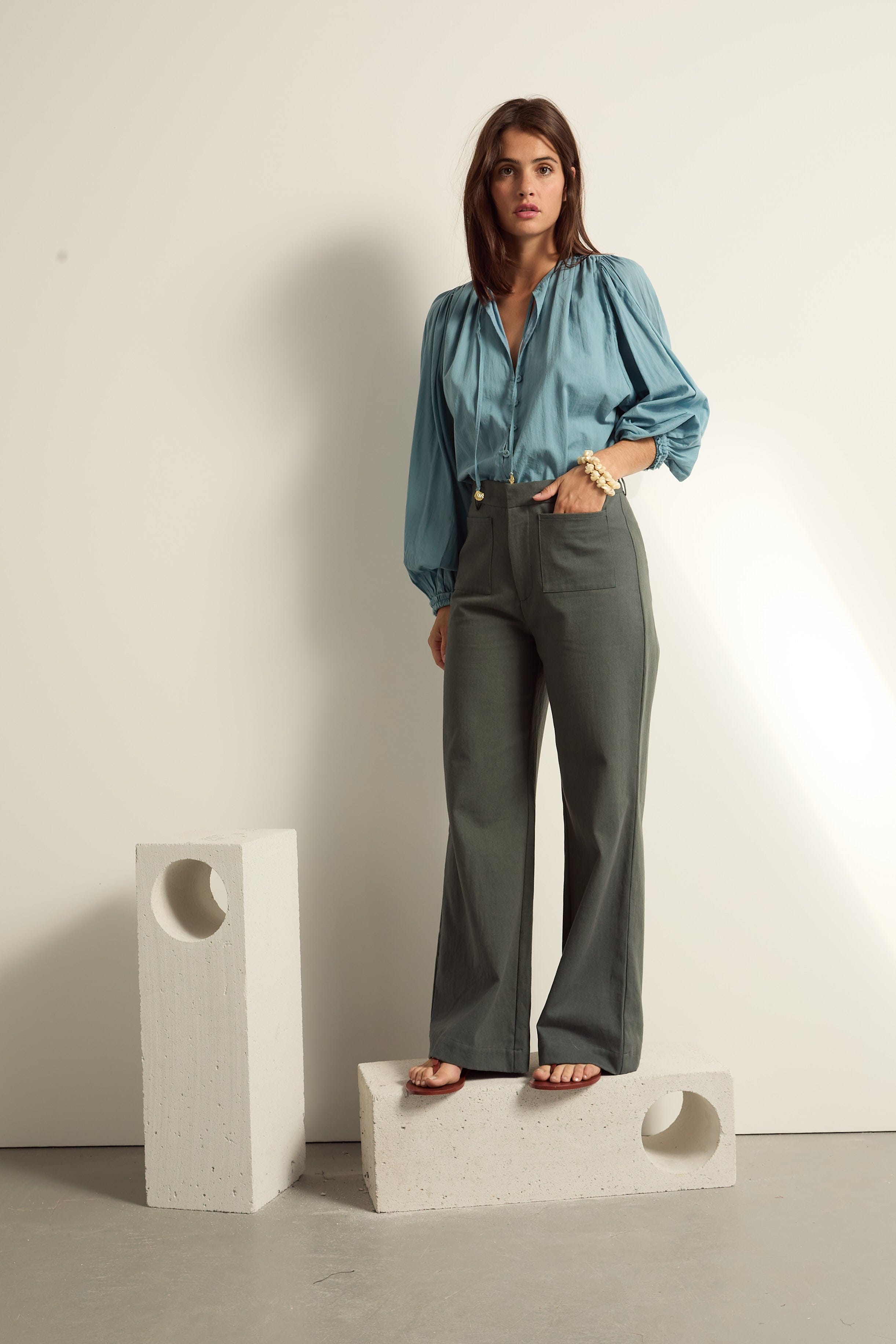 CHEMISE GEORGES - MINERAL BLUE