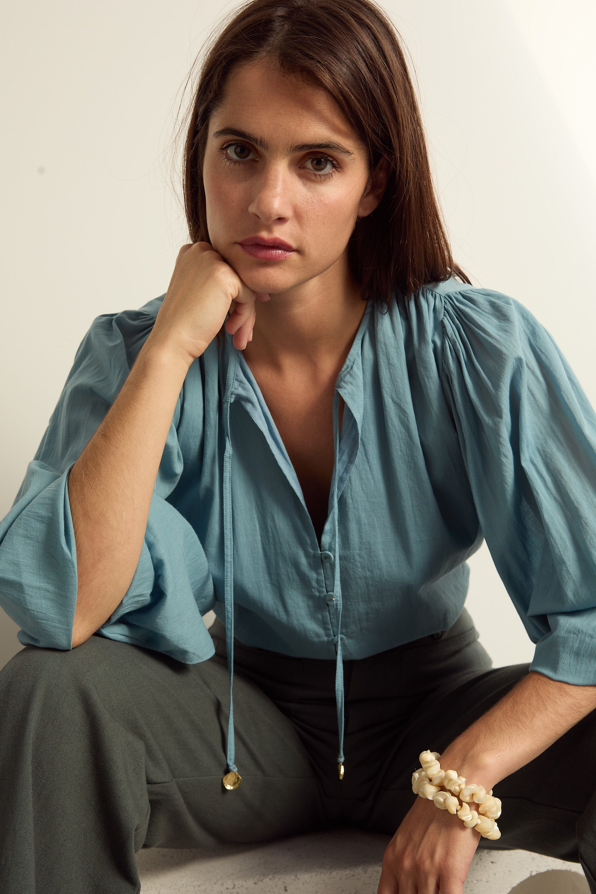 CHEMISE GEORGES - MINERAL BLUE