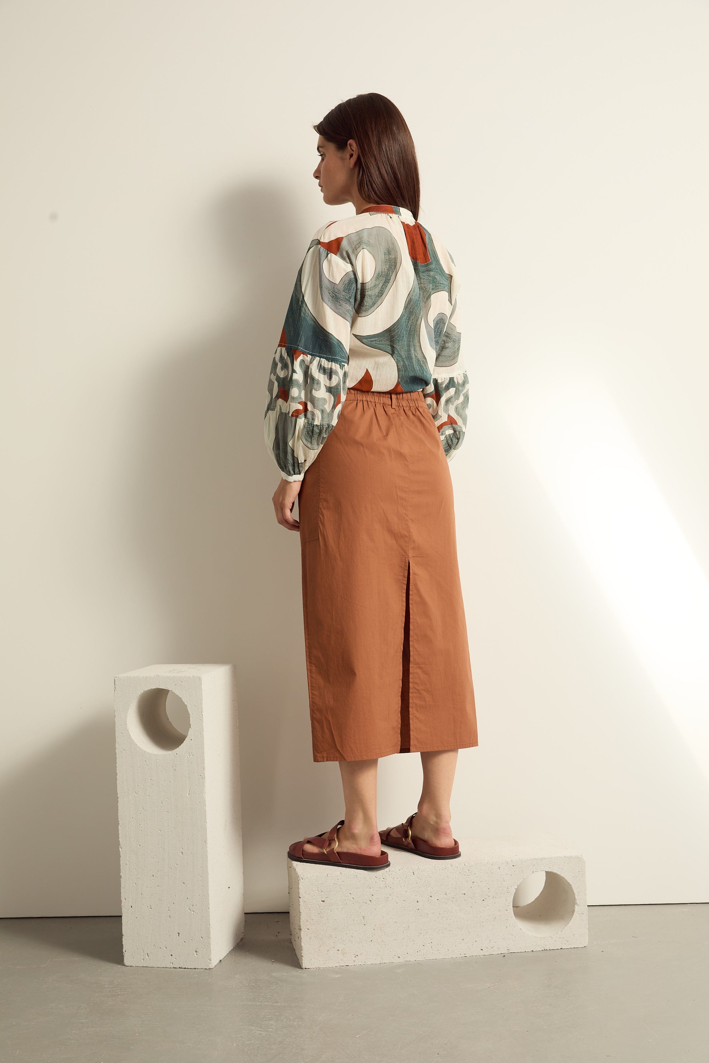 JUPE LEA - HAVANE BROWN