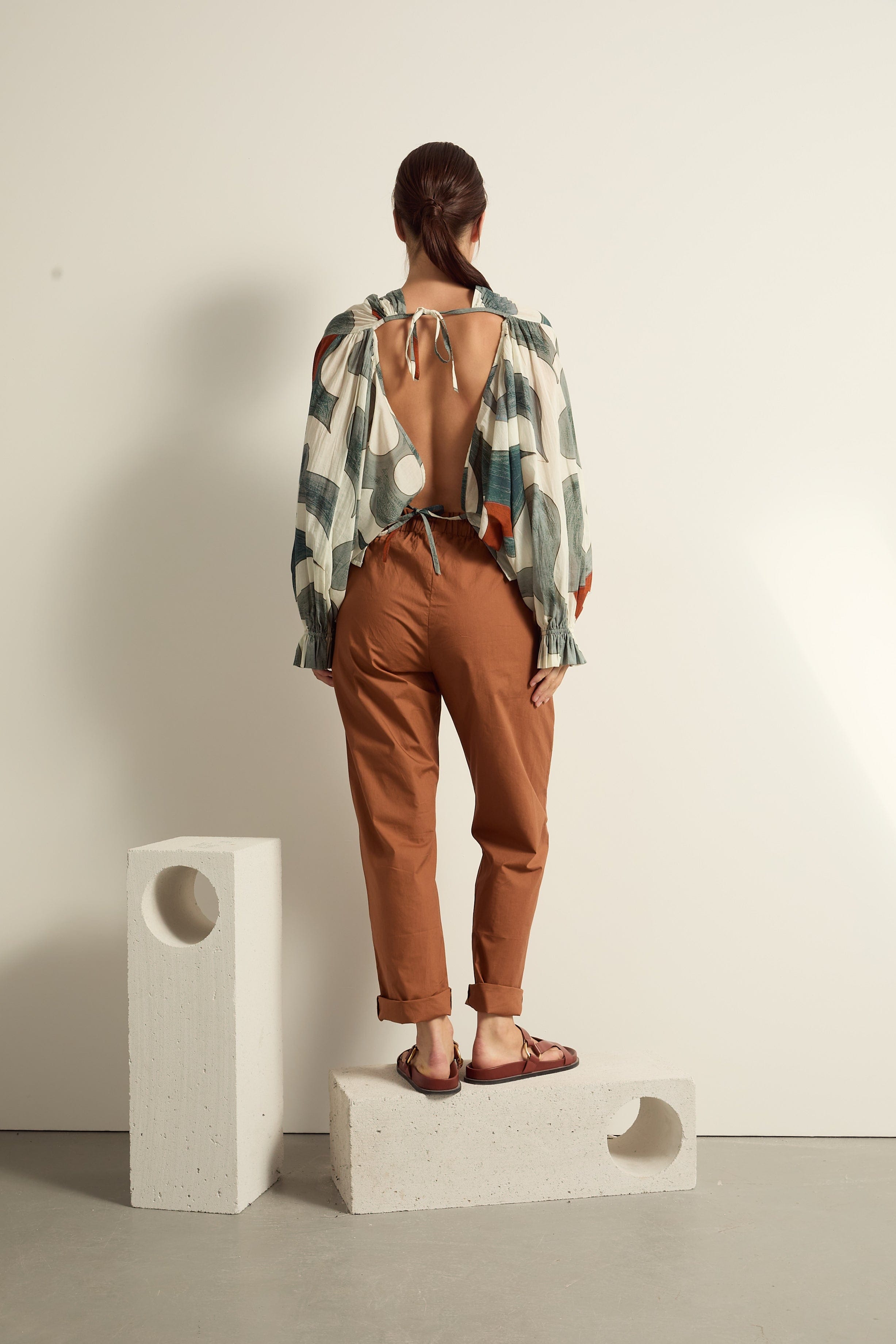 TOP DIVYA DOS NU IMPRIME RODEO - MINERAL BLUE