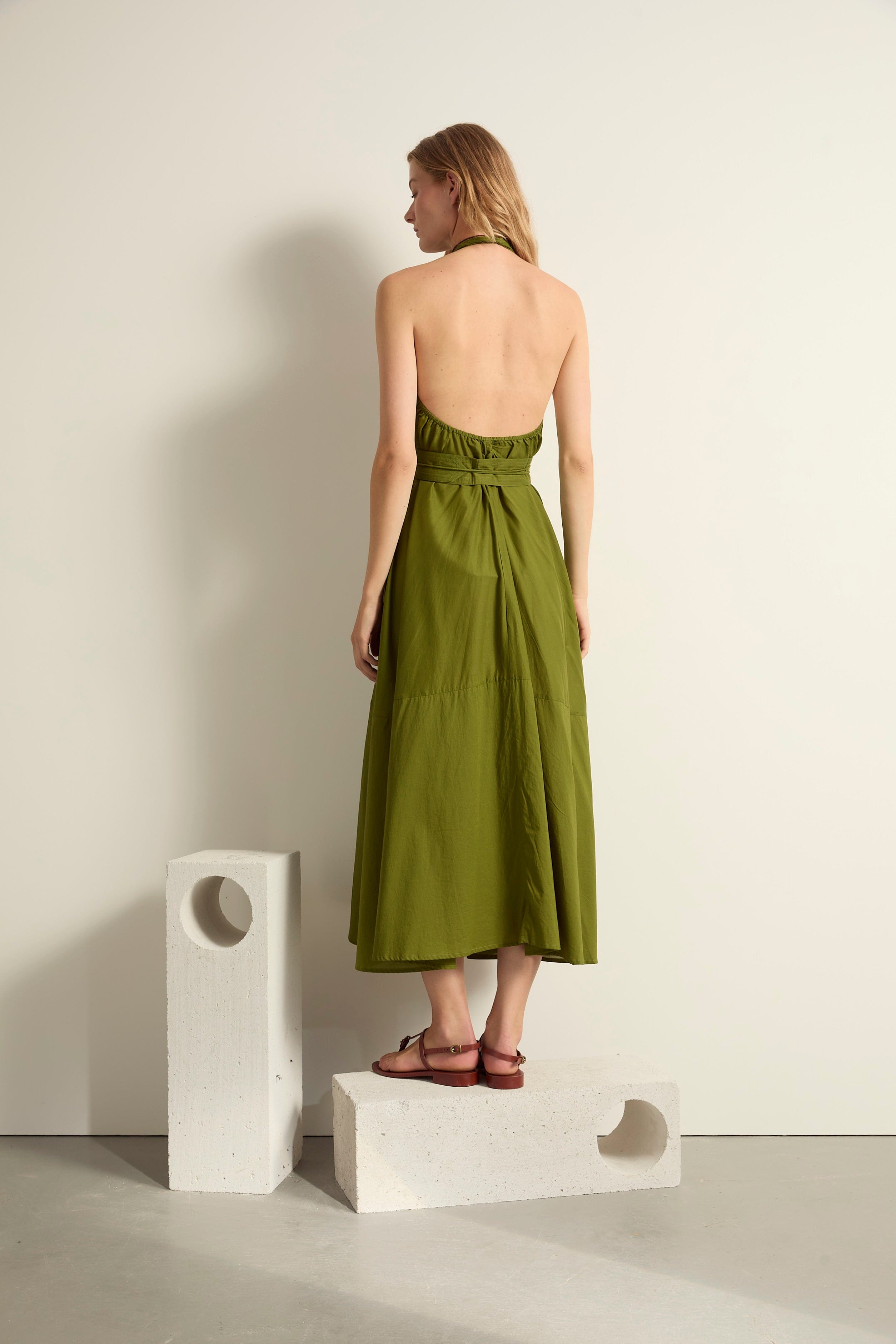 ROBE PARÉO MALIN LONG ACACIA - GREEN TEA