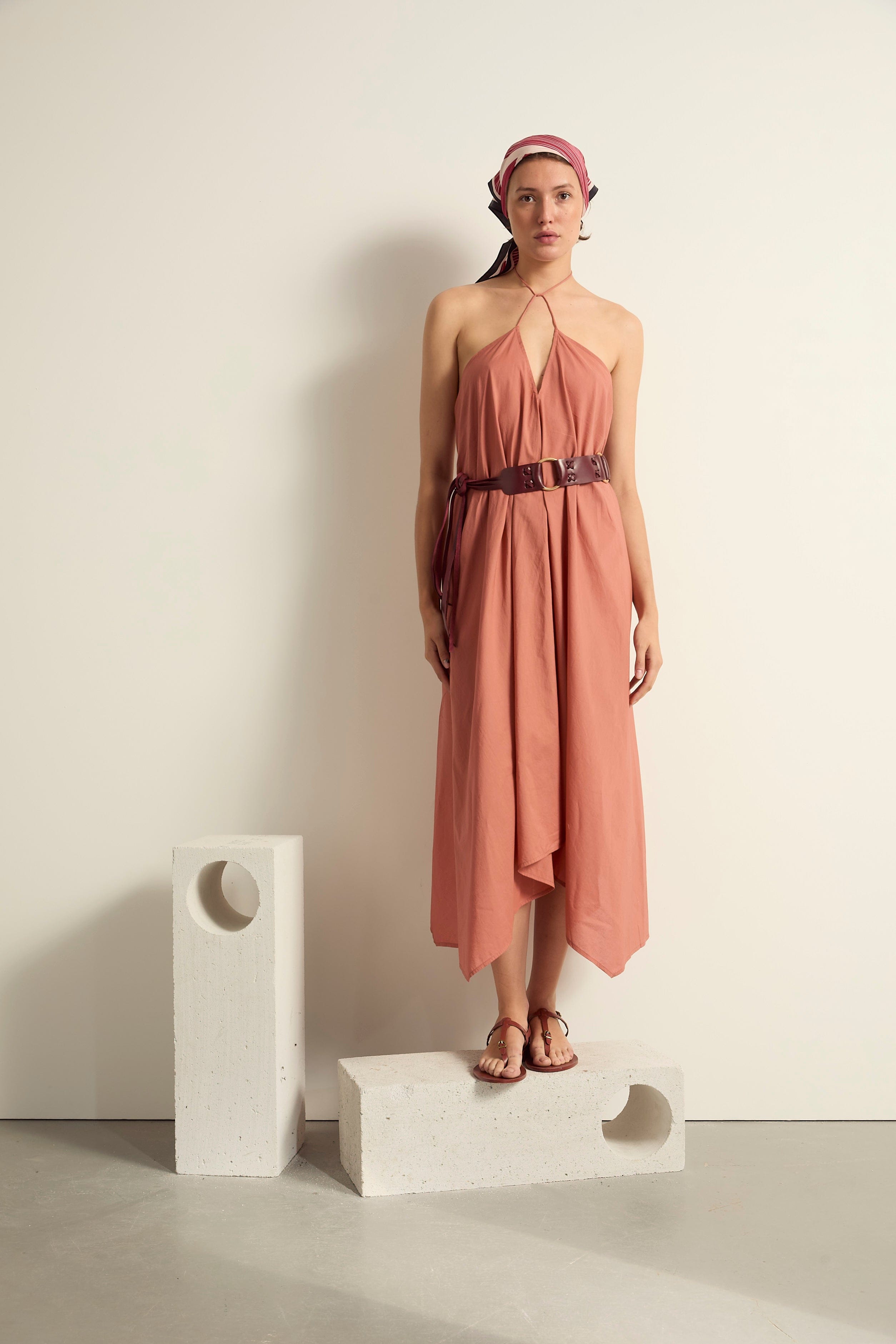 ROBE IVINA COTON - ROSEWOOD