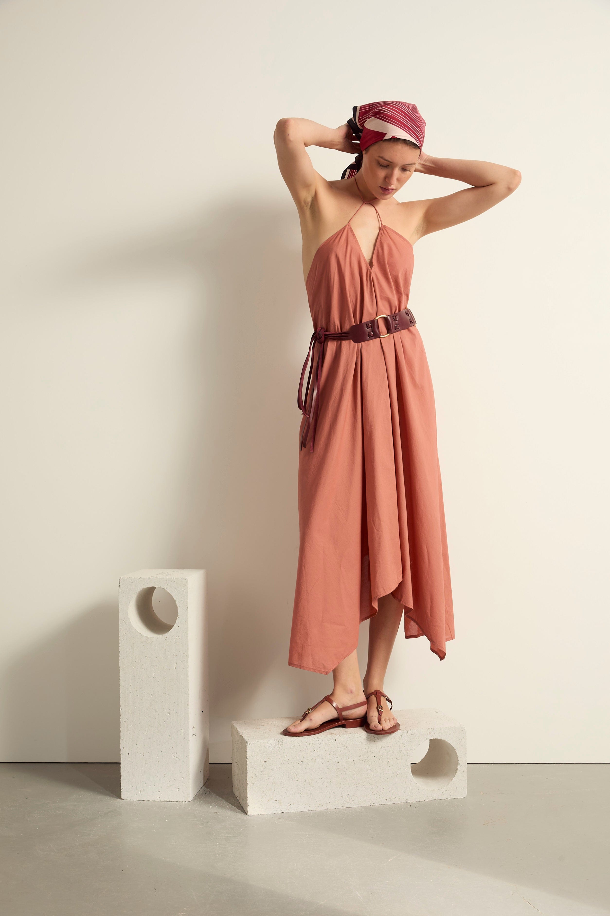 ROBE IVINA COTON - ROSEWOOD