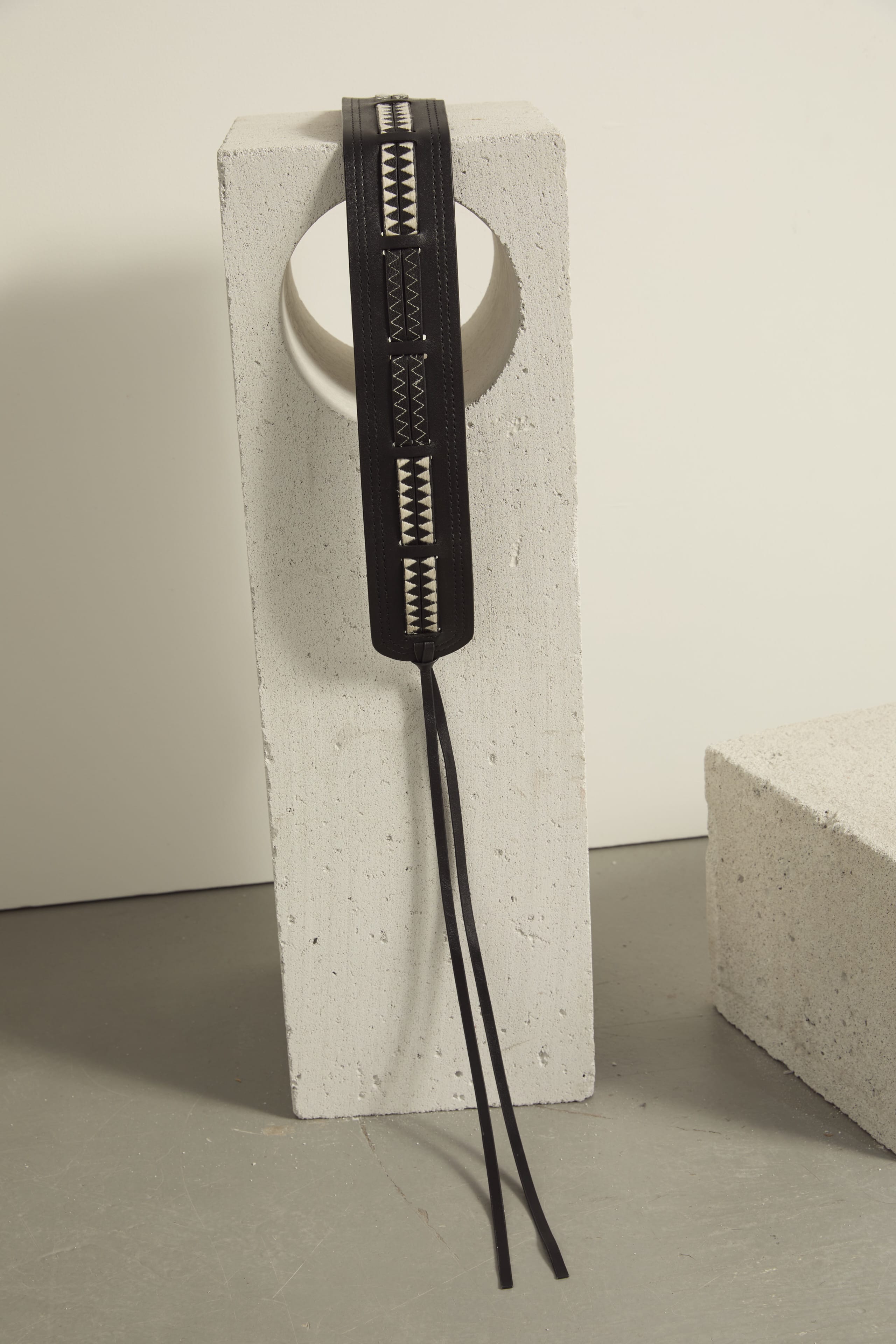 CEINTURE BRUNE EN CUIR - BLACK