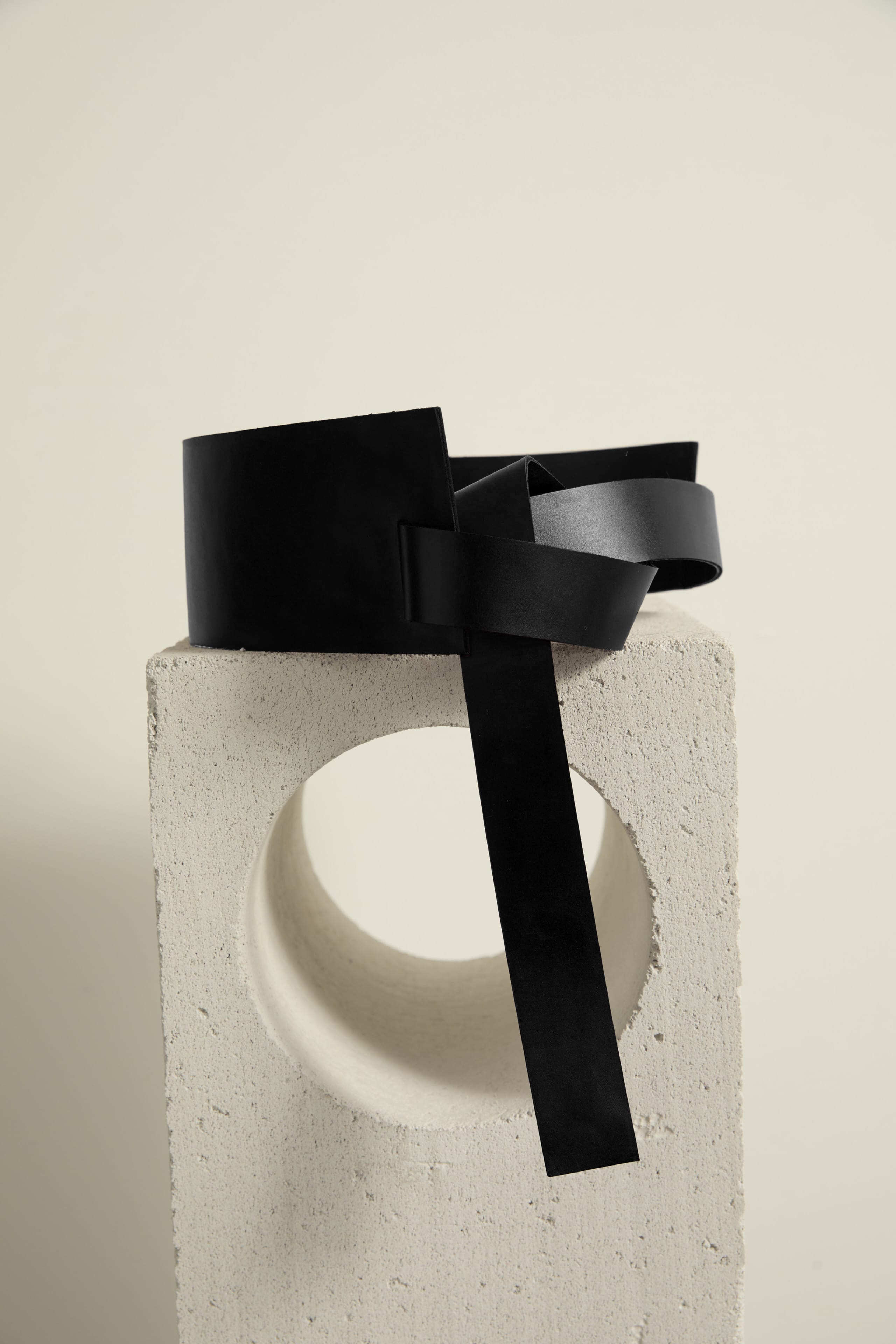 CEINTURE EN CUIR PAULETTE - BLACK