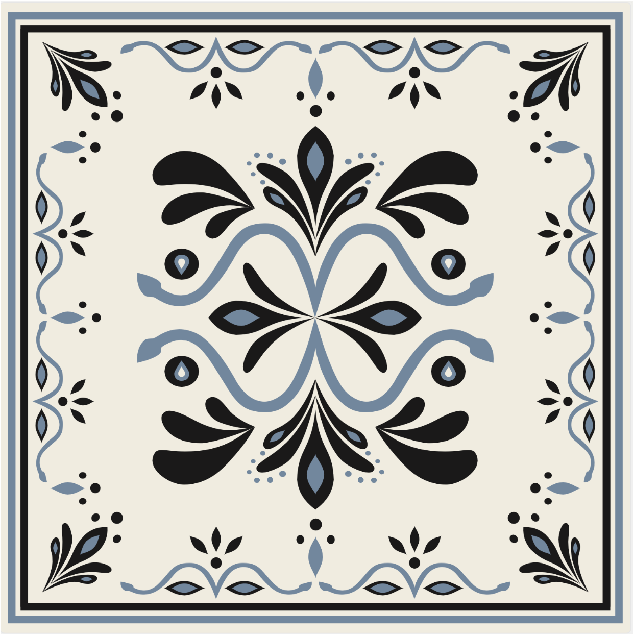 BANDANA IMPRIME BAROQUE - WHITE