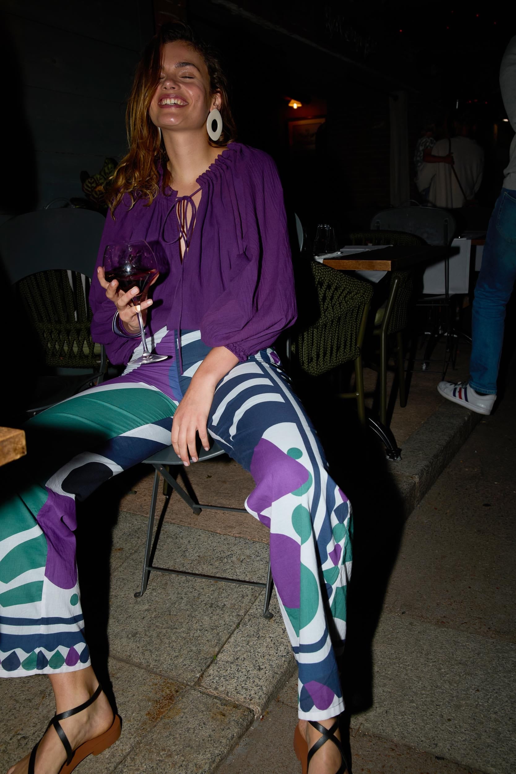 ERIKA PRINT RIVIERA TROUSERS - RED