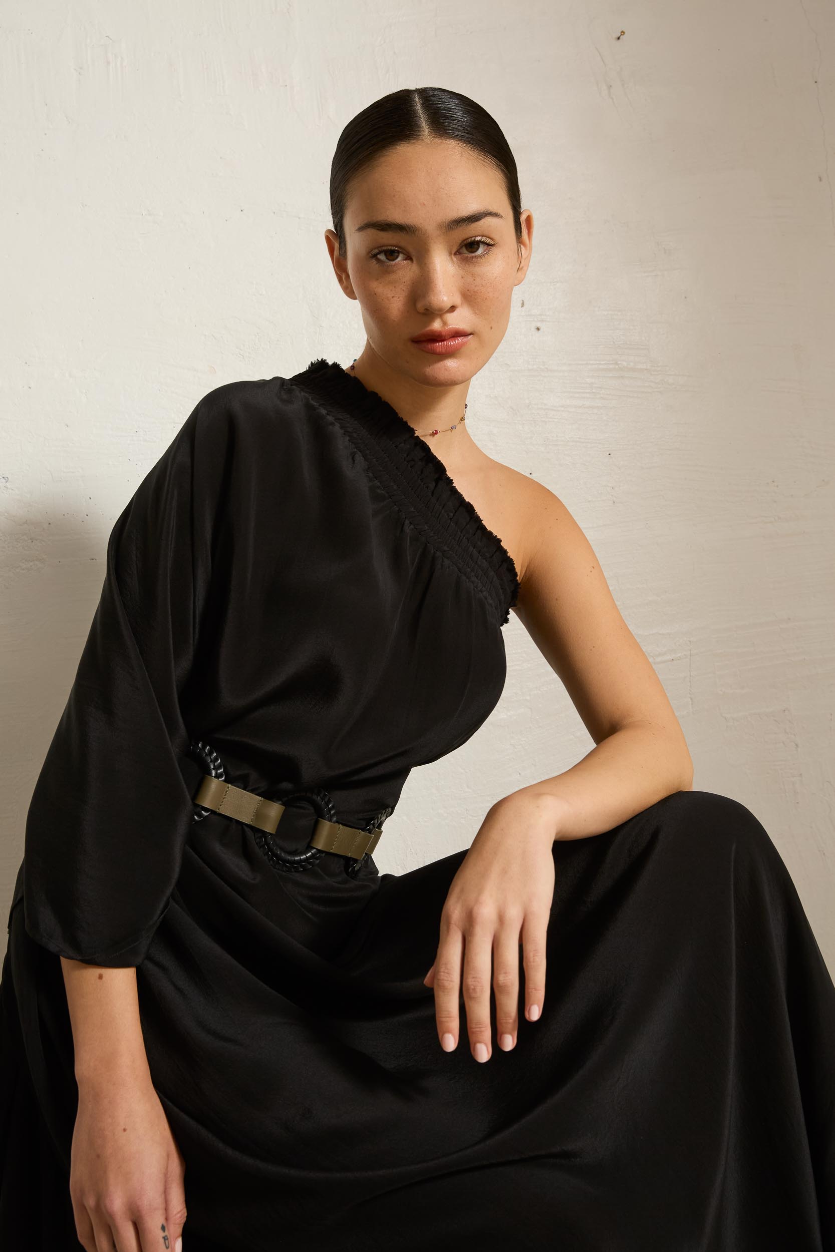 PAMELA LEATHER BELT - BLACK