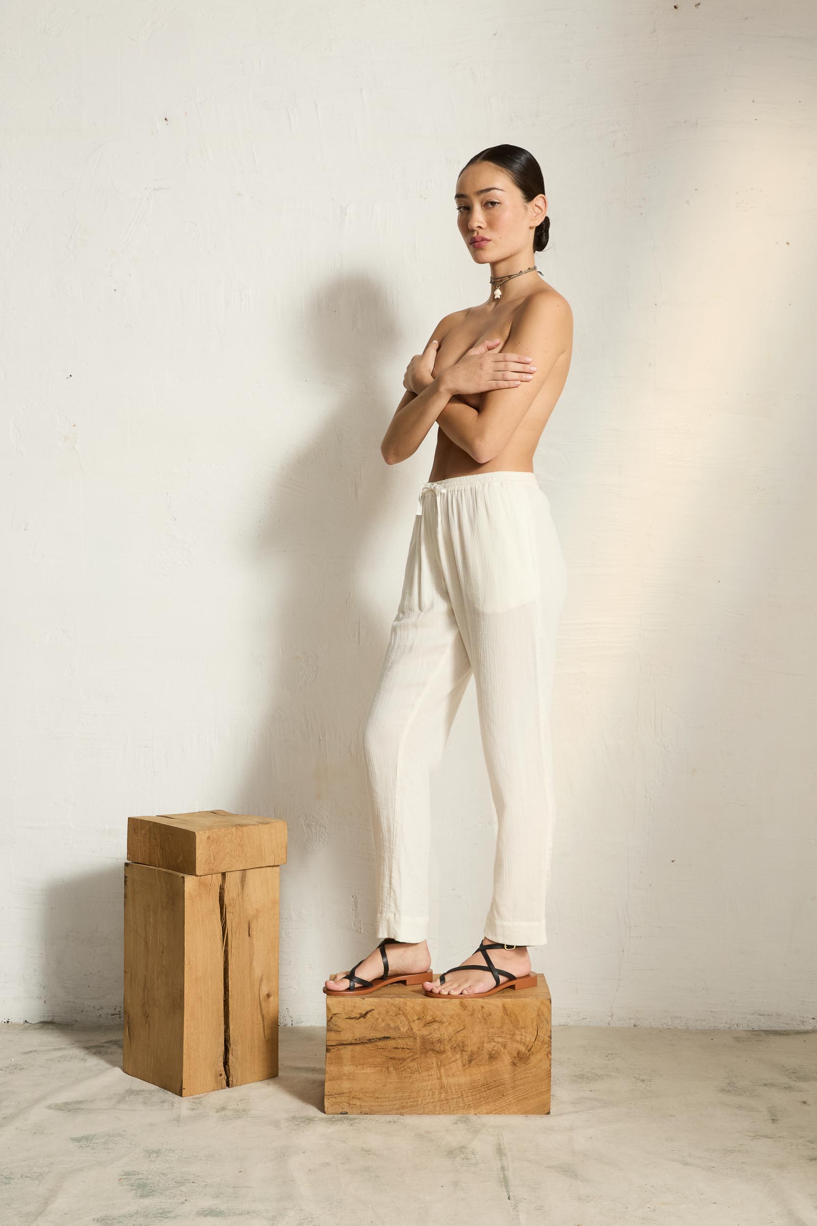 ANGIE TROUSERS - WHITE