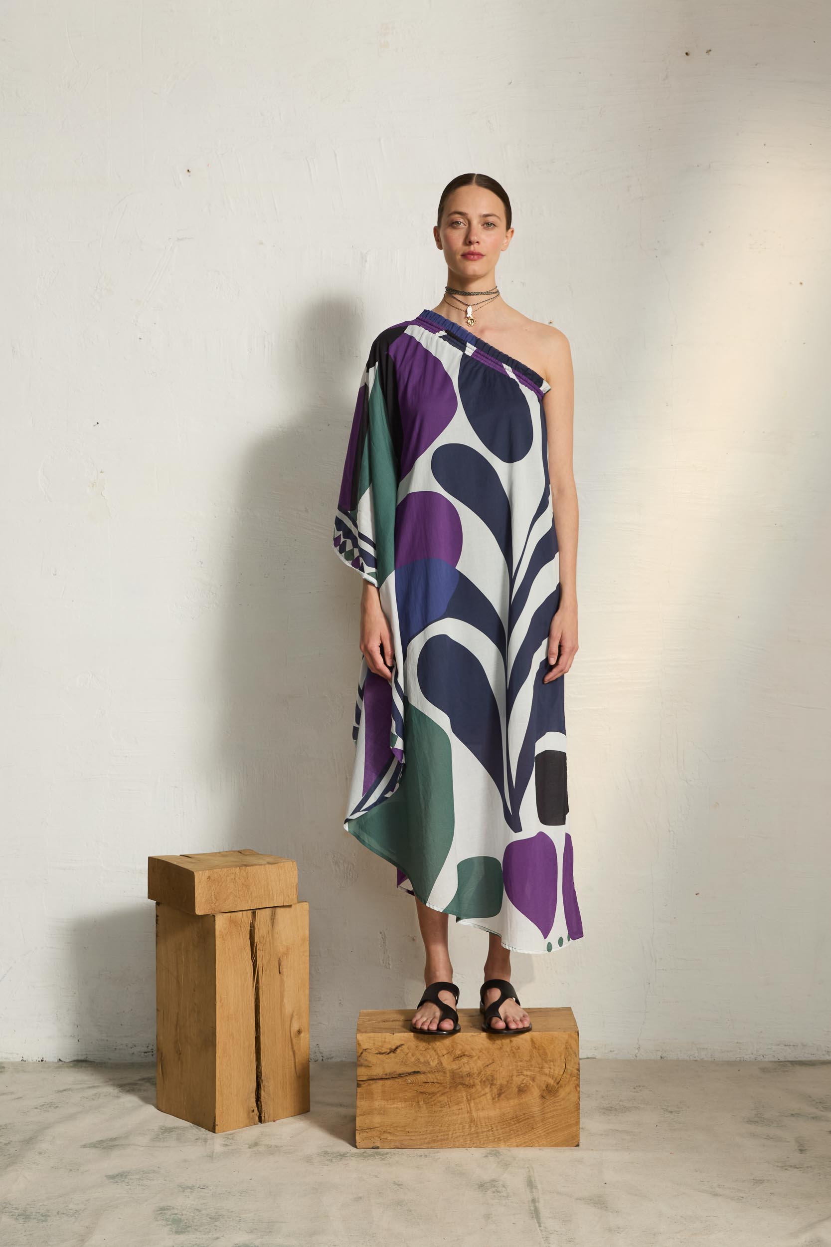 LOUNA RIVIERA PRINT DRESS - RED