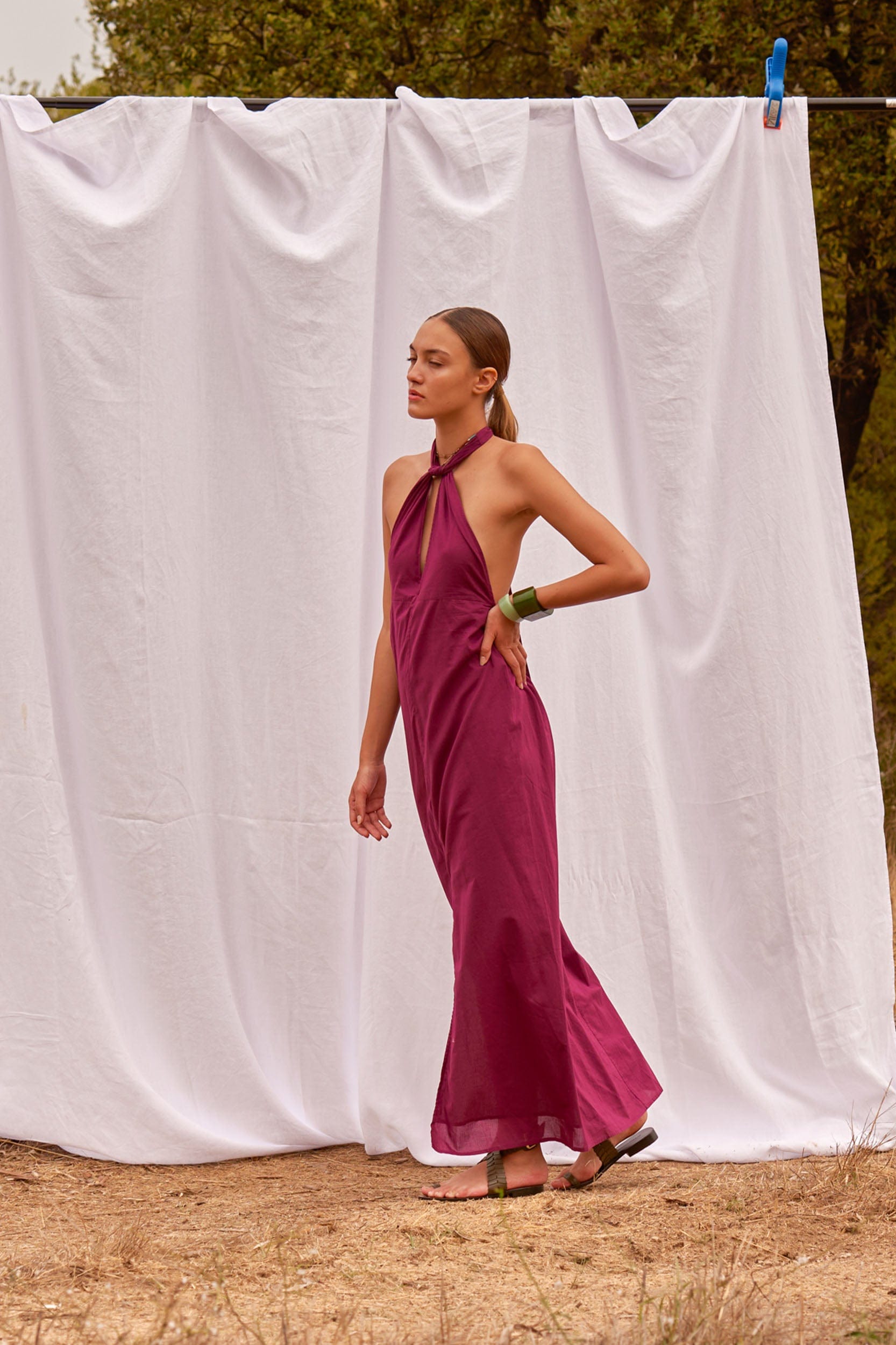 ALMA LONG DRESS - ANIS