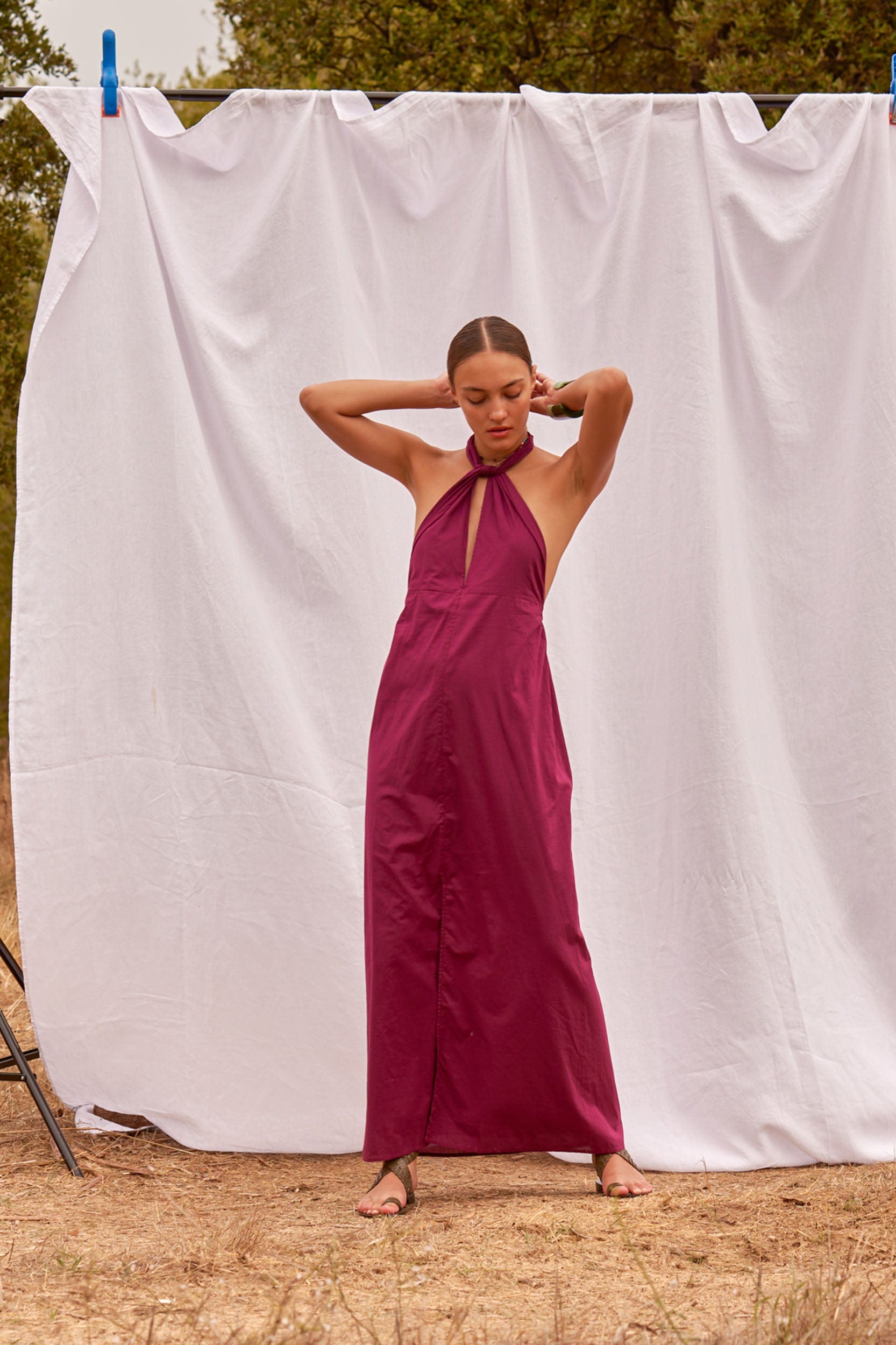 ALMA LONG DRESS - ANIS