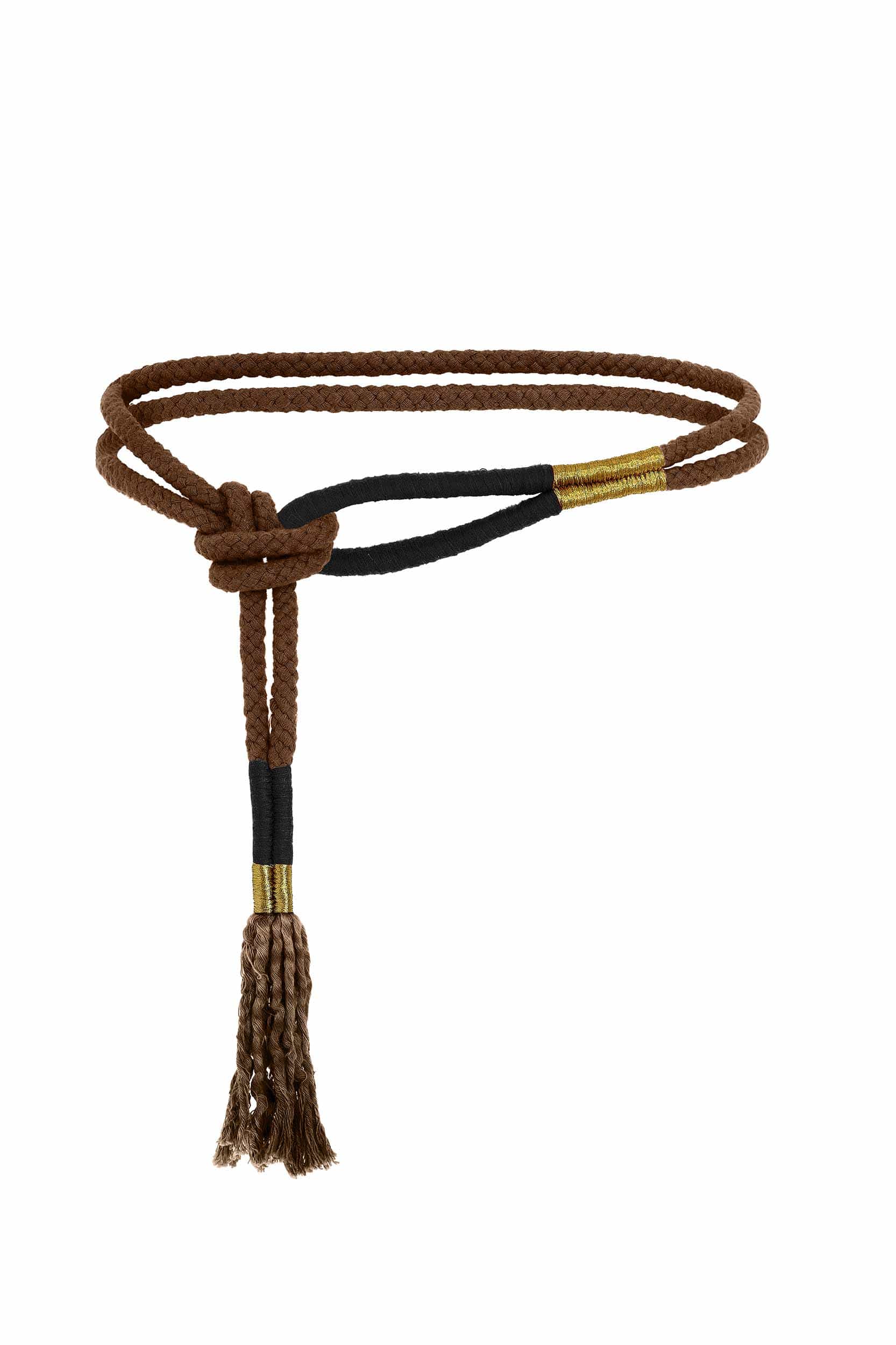 CEINTURE EN CORDE PATRIMONIO - DARK AMBER