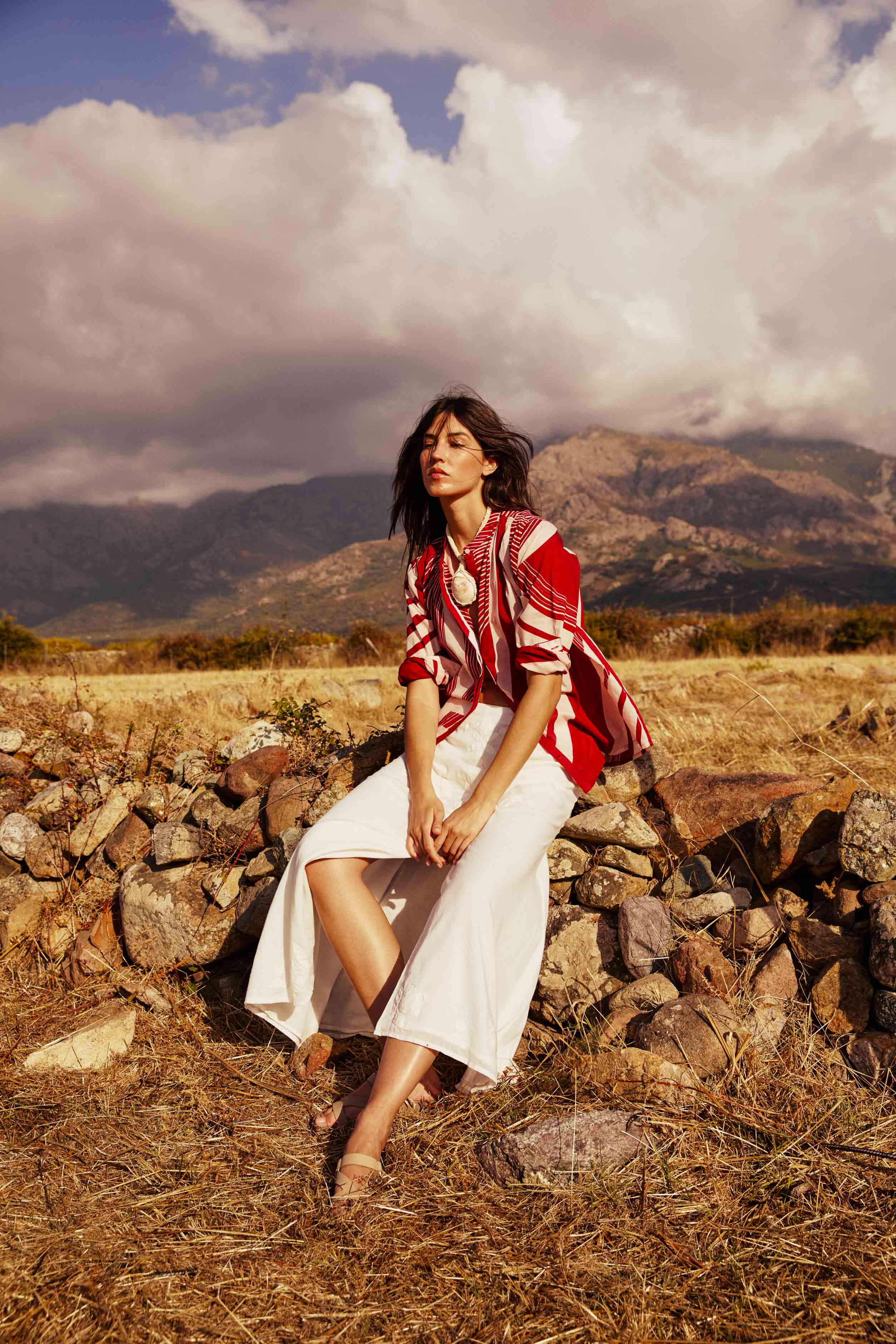 CHEMISE JOLINE IMPRIME CAROUSEL - POMPEI RED