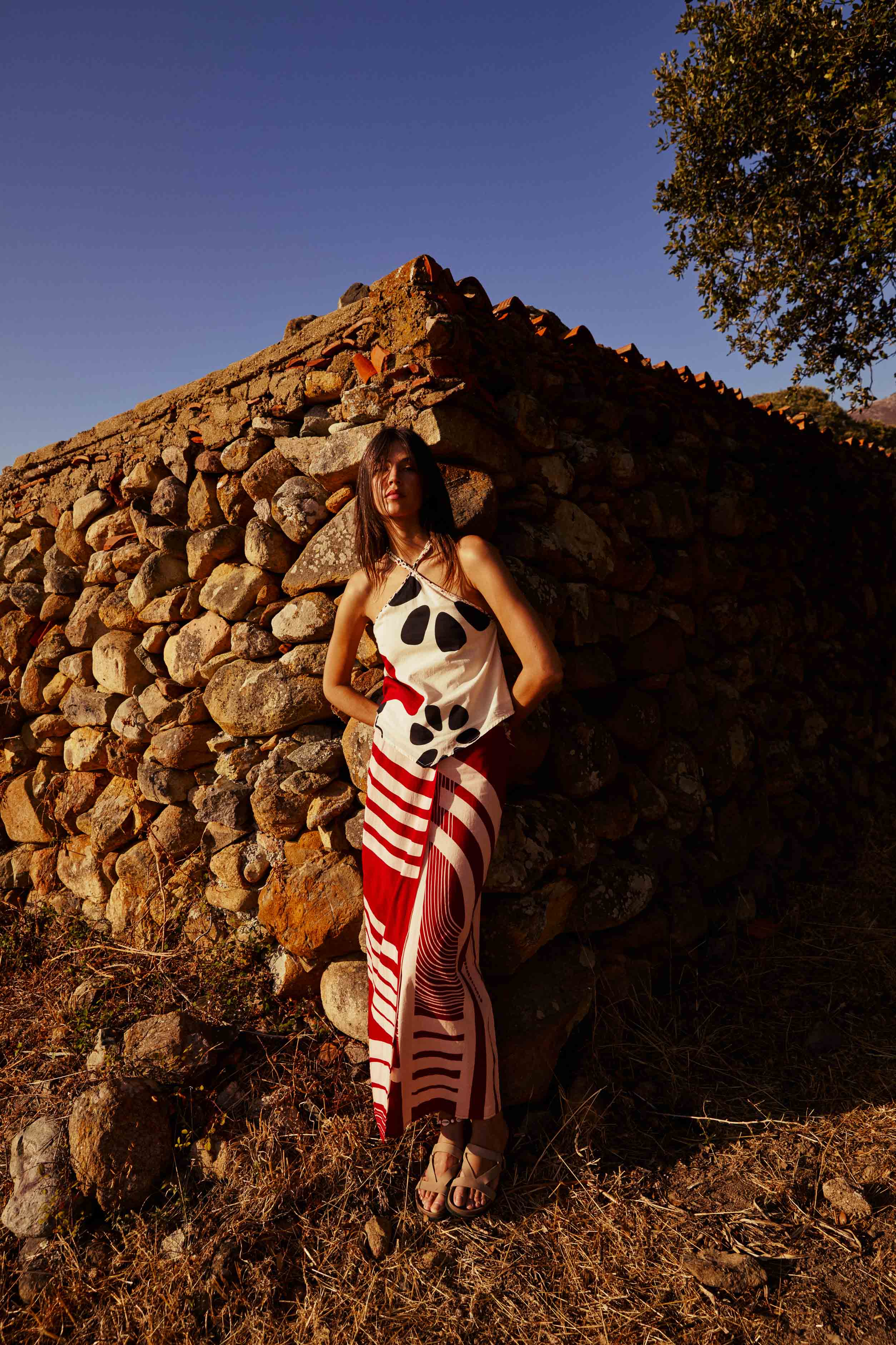 TOP CESAR IMPRIME WESTERN - OFF WHITE