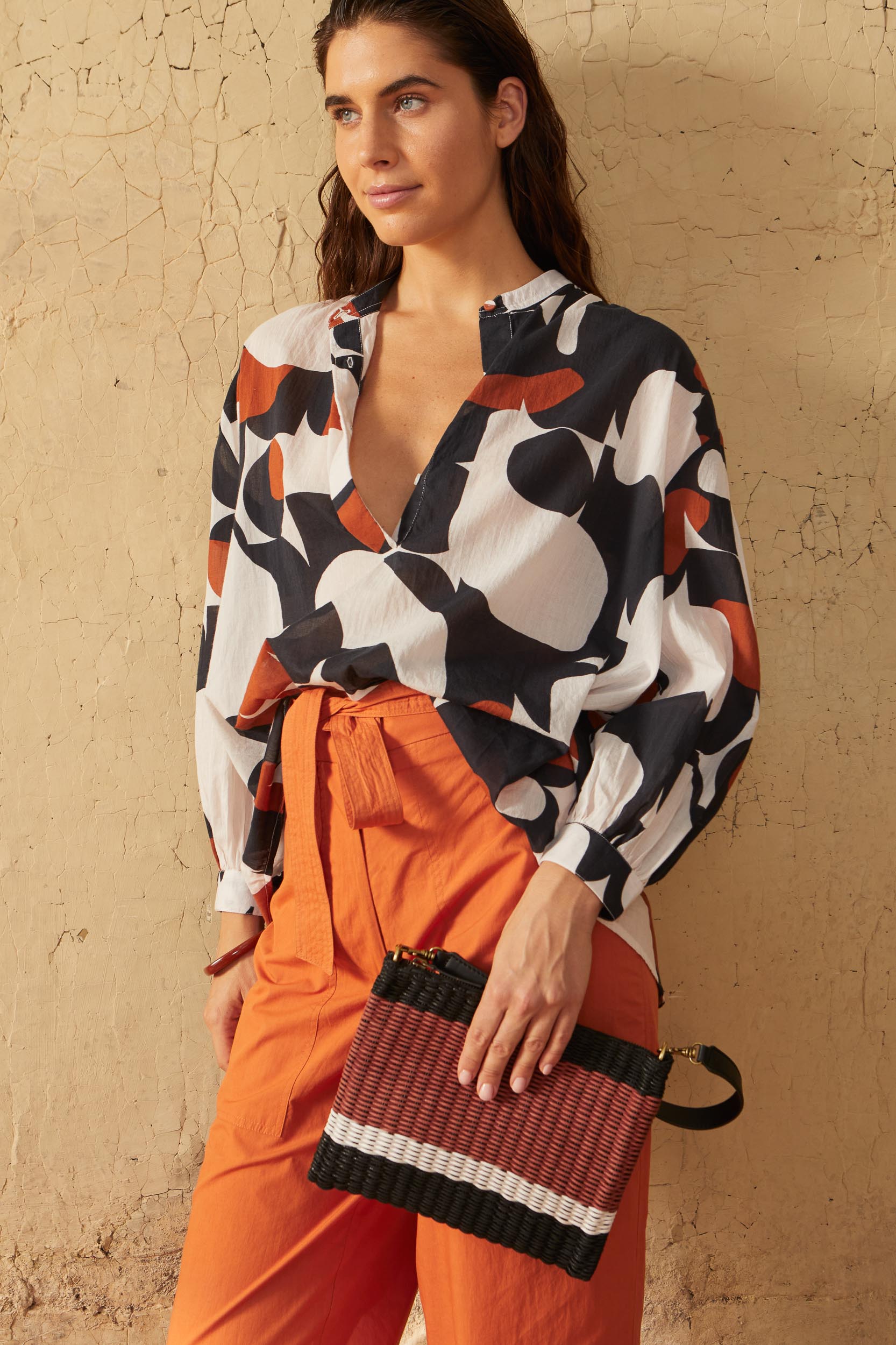 POCHETTE POONAM - TERRACOTTA