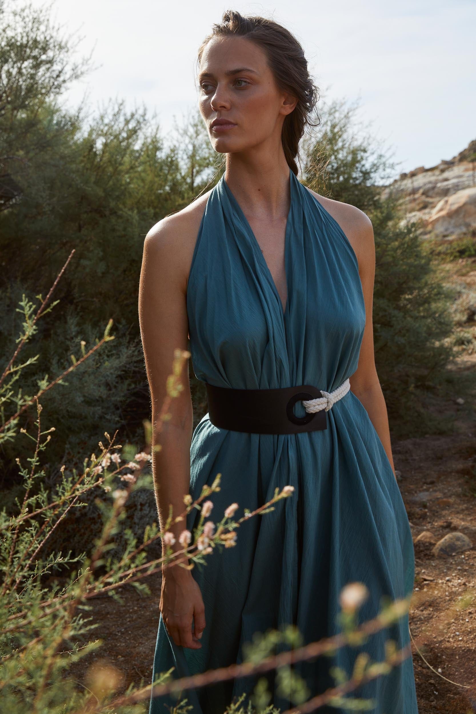 PENELOPE LEATHER BELT - BLACK