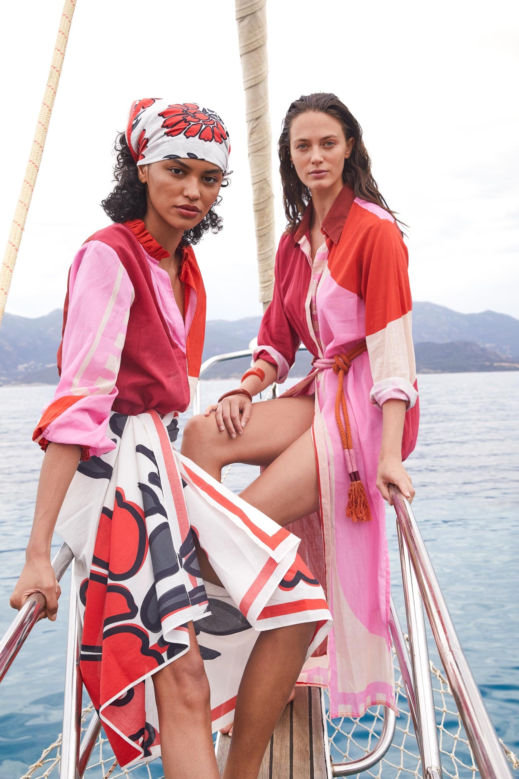 MURANO DRESS GRAPHICO PRINT - PINK
