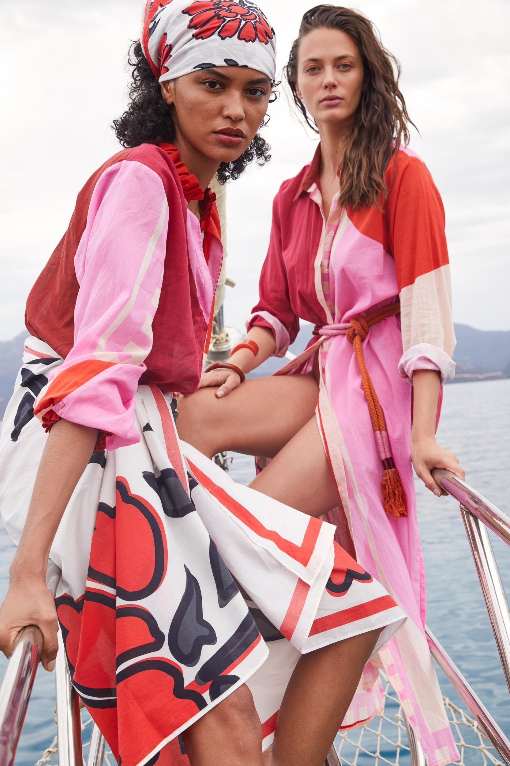 BLOUSE SAPHO IMPRIME GRAPHICO - PINK