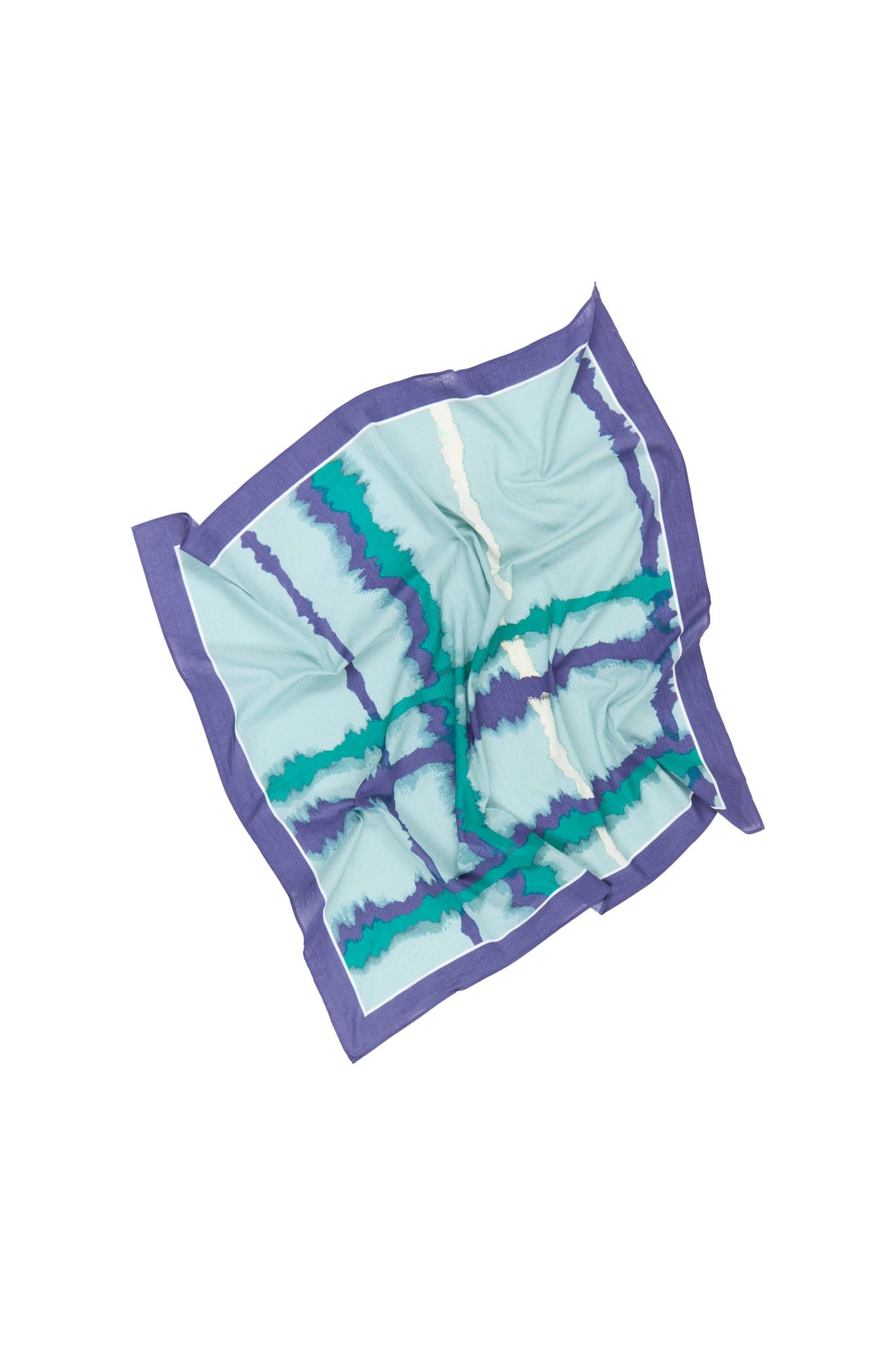 TD CHECK PRINTED BANDANA - LAGOON