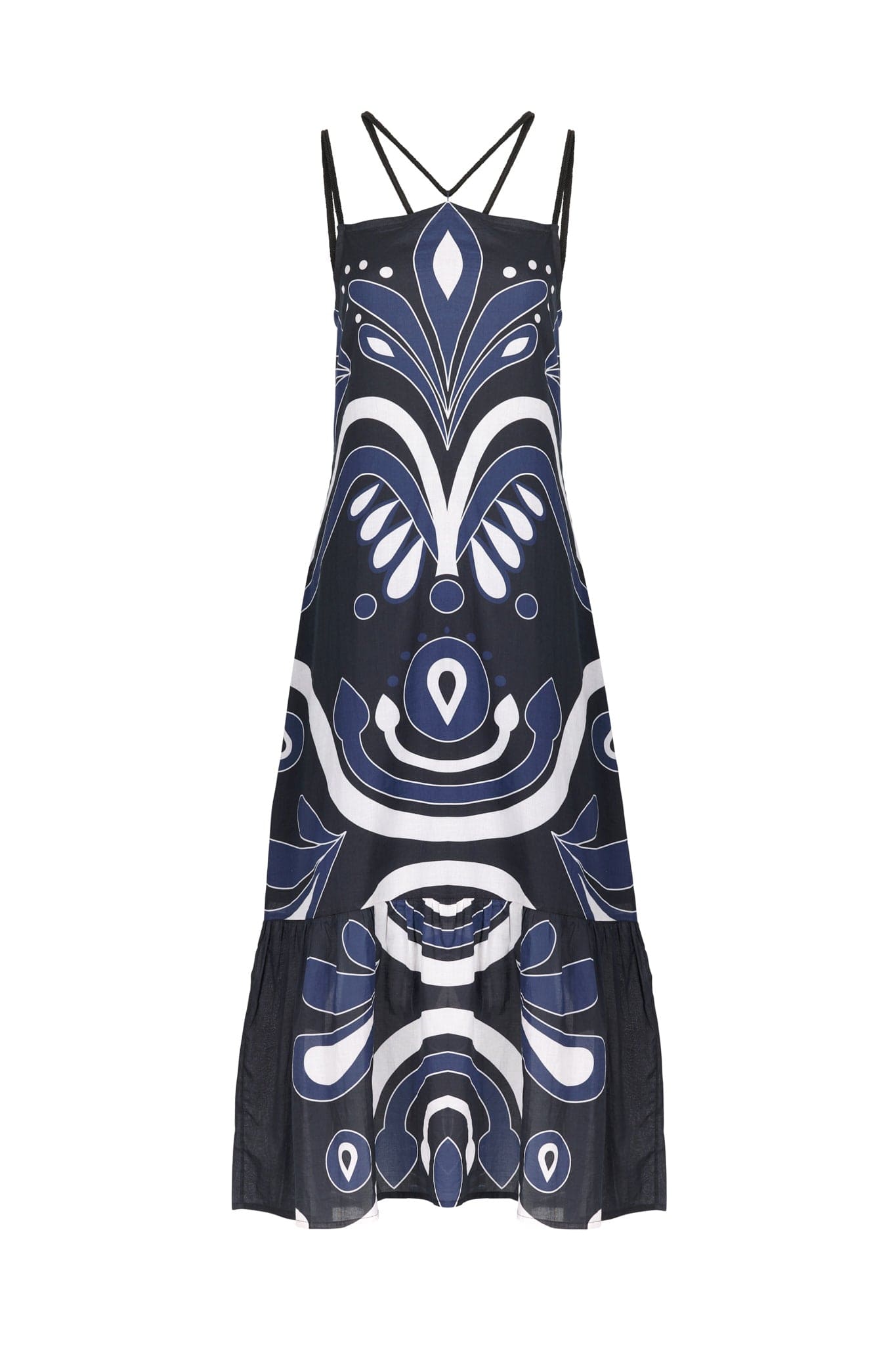 ROBE ANAIS IMPRIME BAROQUE - BLACK