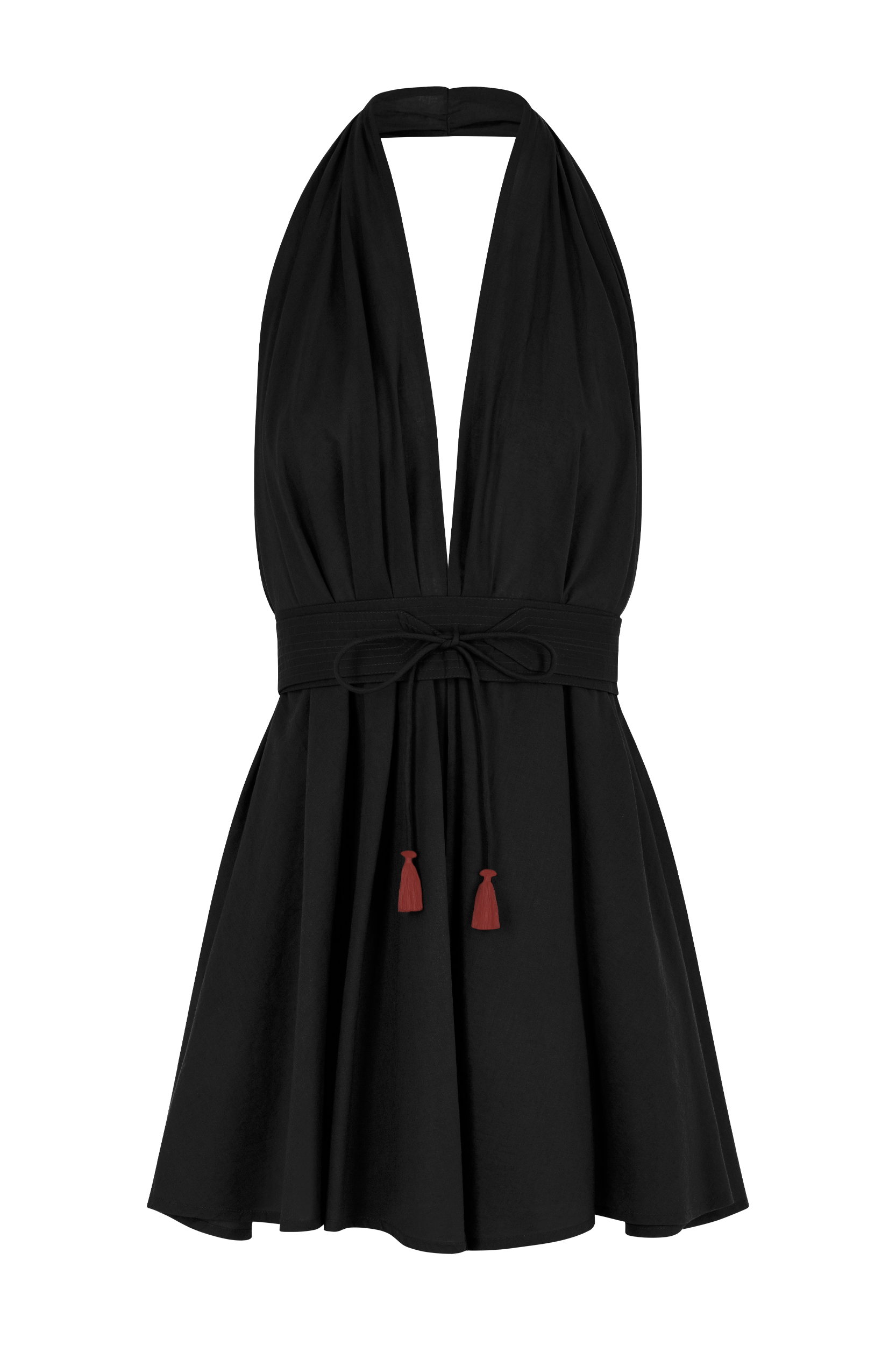 ROBE PARÉO MALIN COURT AVA - BLACK