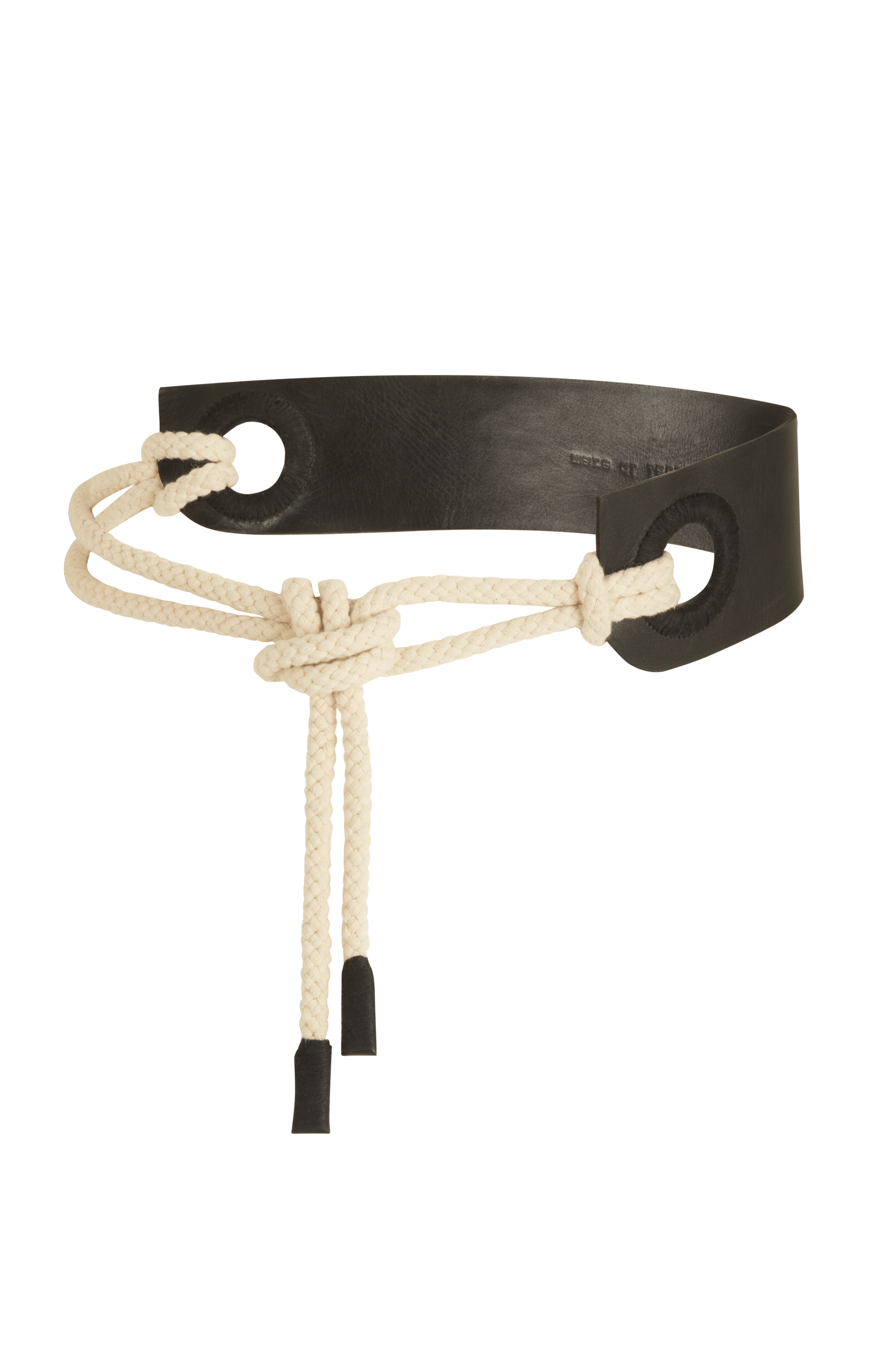 PENELOPE LEATHER BELT - BLACK