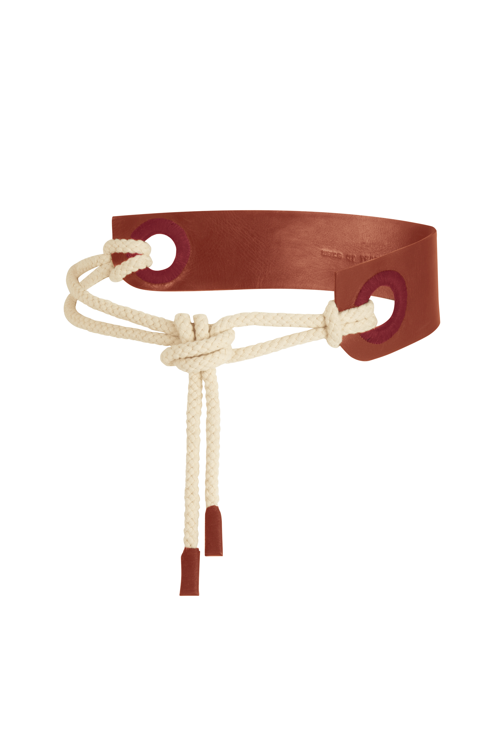 PENELOPE LEATHER BELT - AUBURN